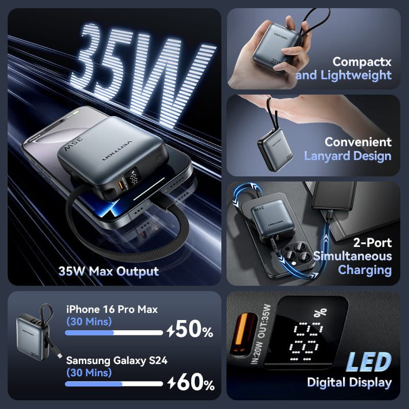 Vention 10000mAh Power Bank 35W、mySite、fannypackpong