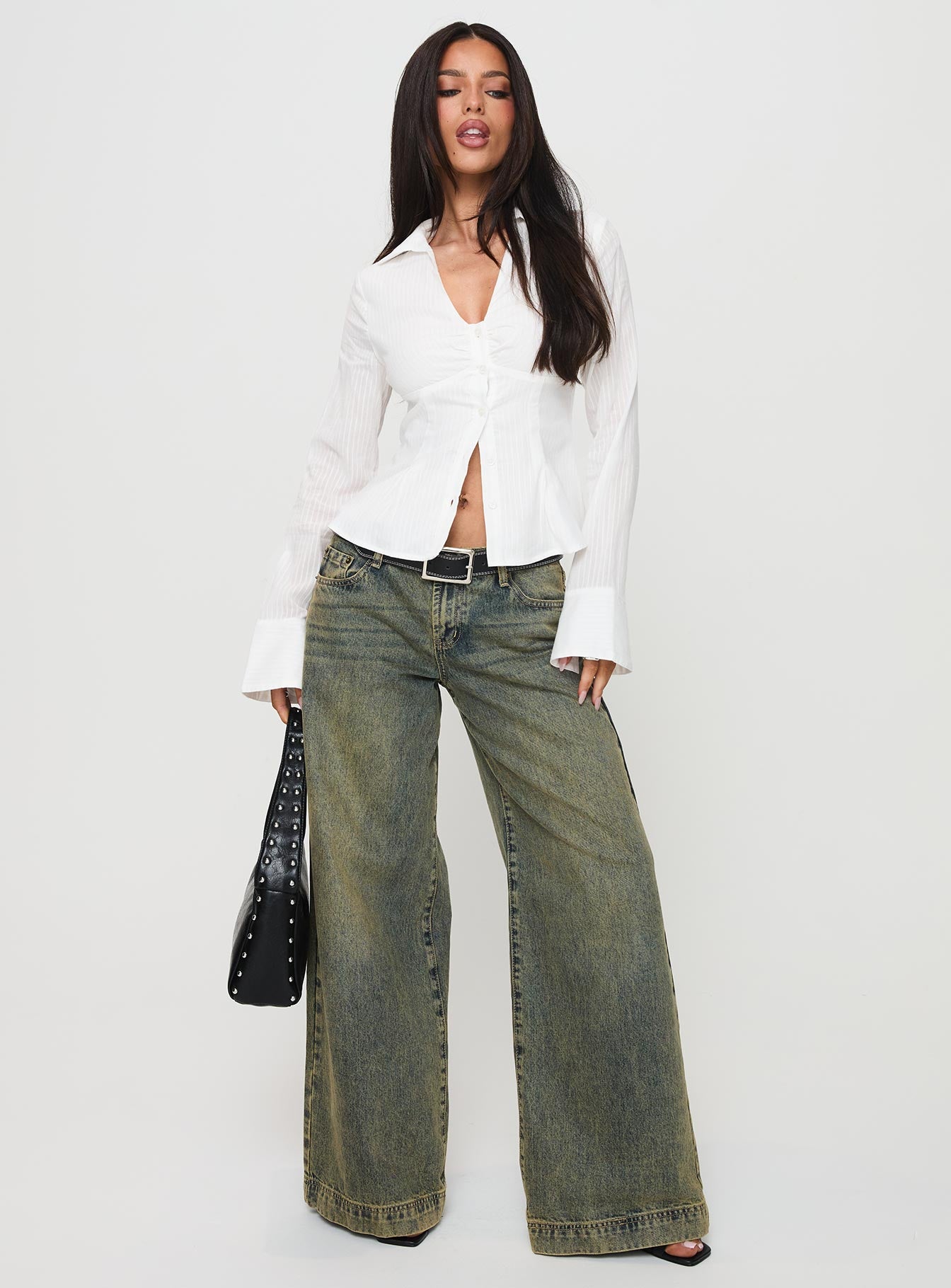 Elowenn Long Sleeve Top White、mySite、solidvoid