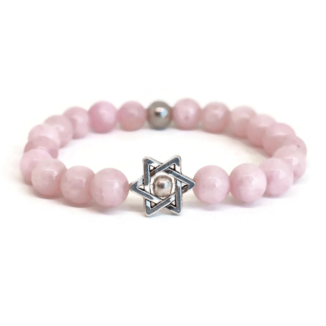 Rose Quartz Star of David Beaded Bracelet、mySite、topwebapps