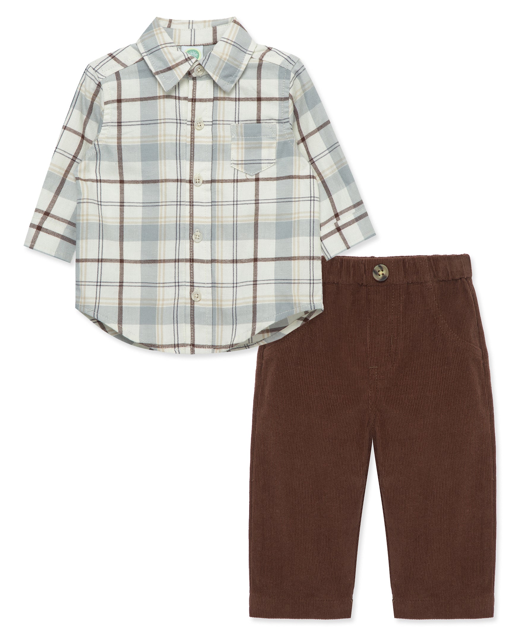  Neutral Plaid Woven Pant Set、mySite、layawaytickets