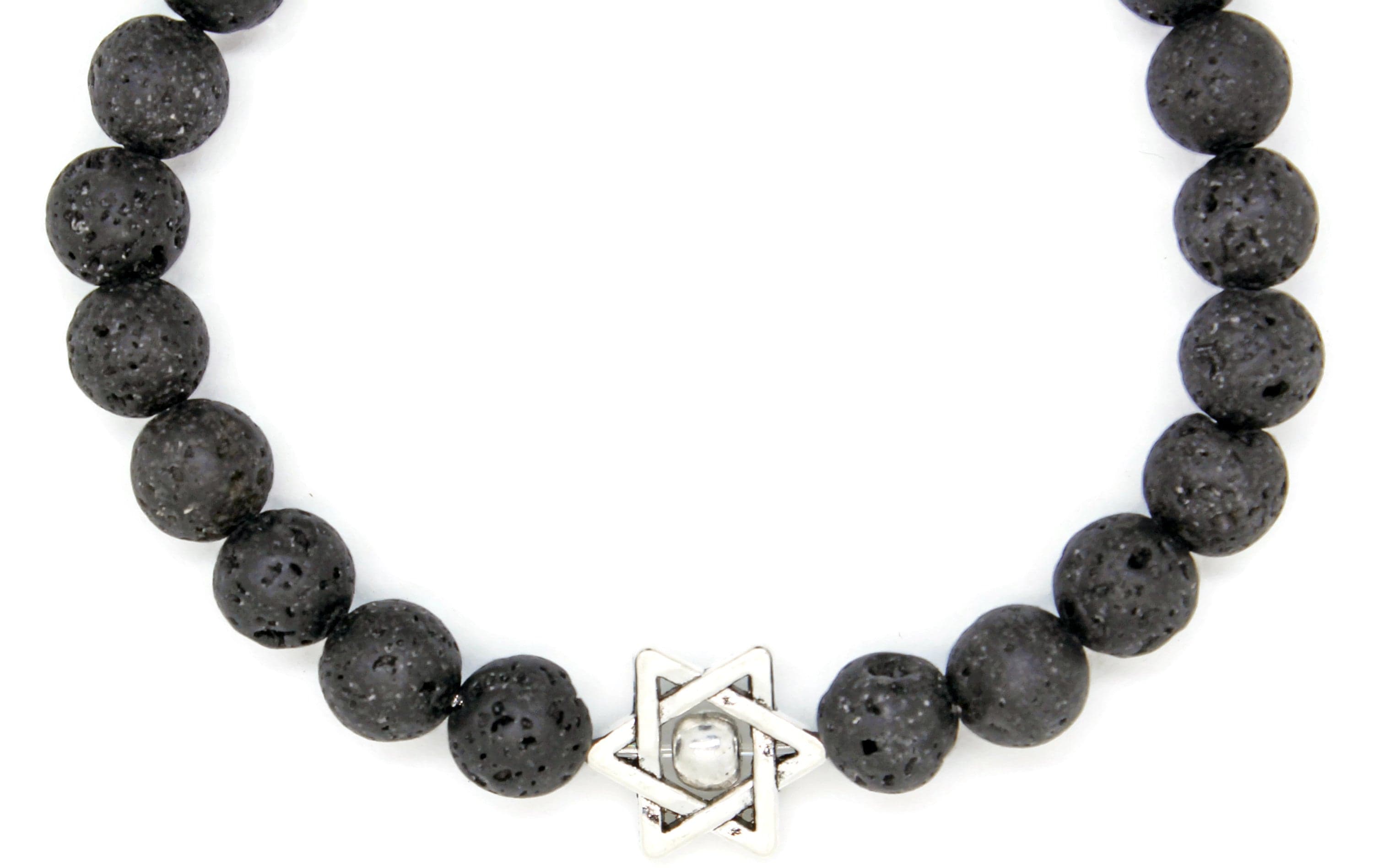 Lava Stone Star of David Bracelet - 7 or 8、mySite、topwebapps