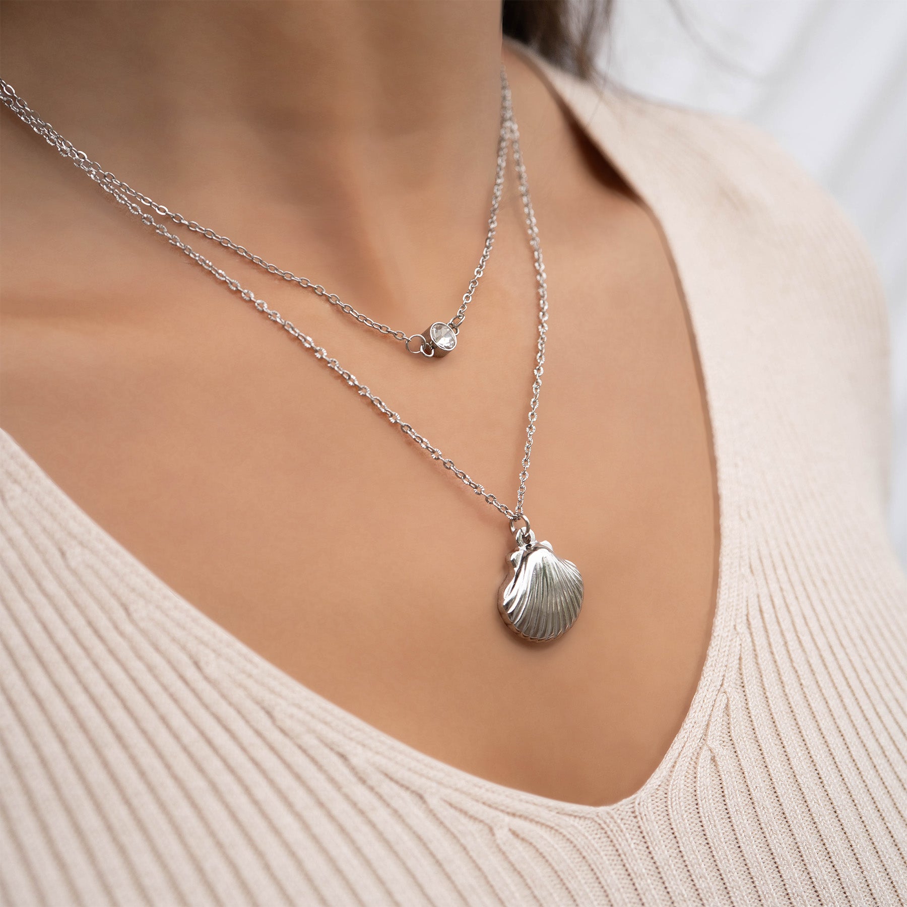 Stainless Steel Round Cubic Zirconia Birthstone Connector Charm / PDL0121、mySite、dreamappss