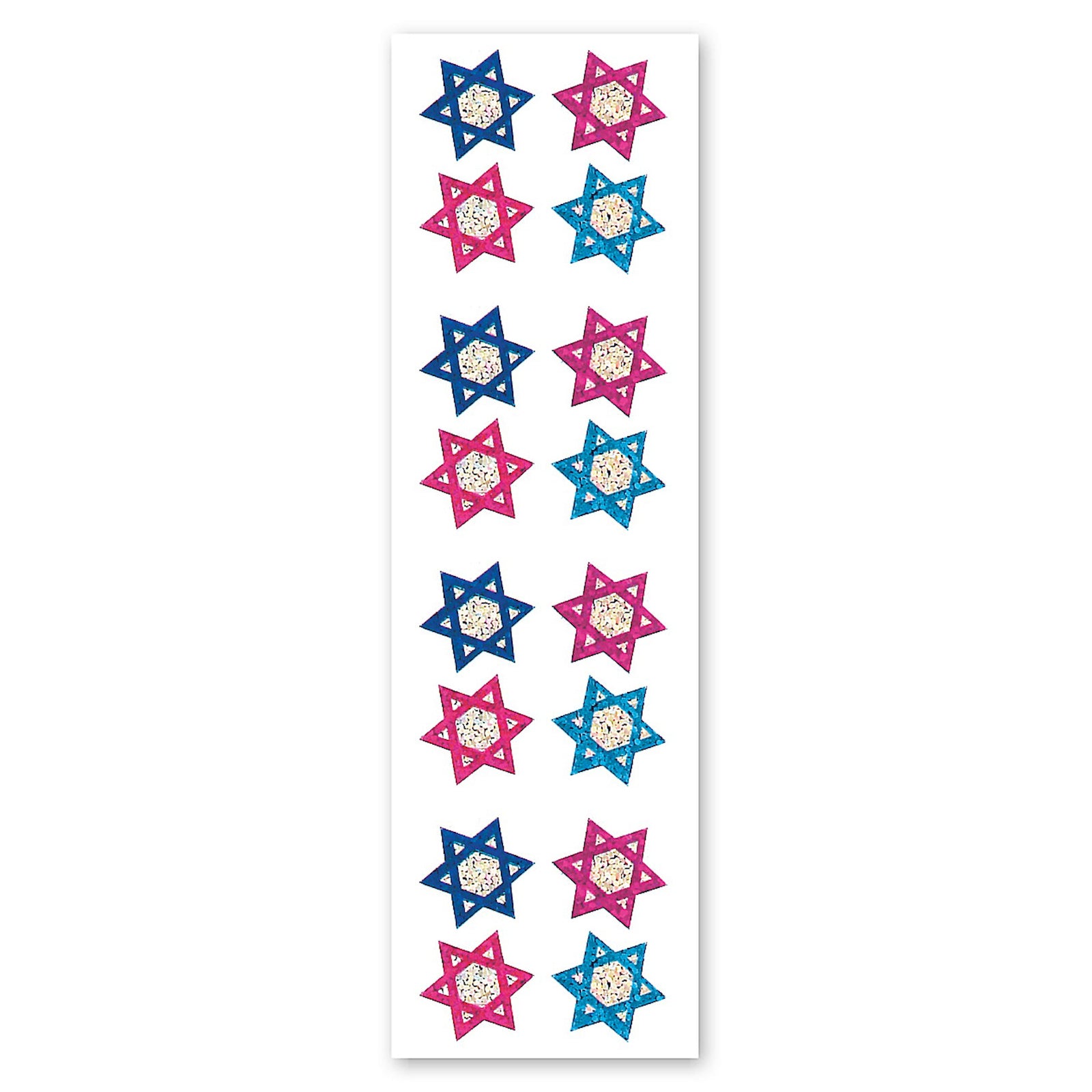  Stars of David Sparkly Prismatic Stickers - Packaged、mySite、ghnorth