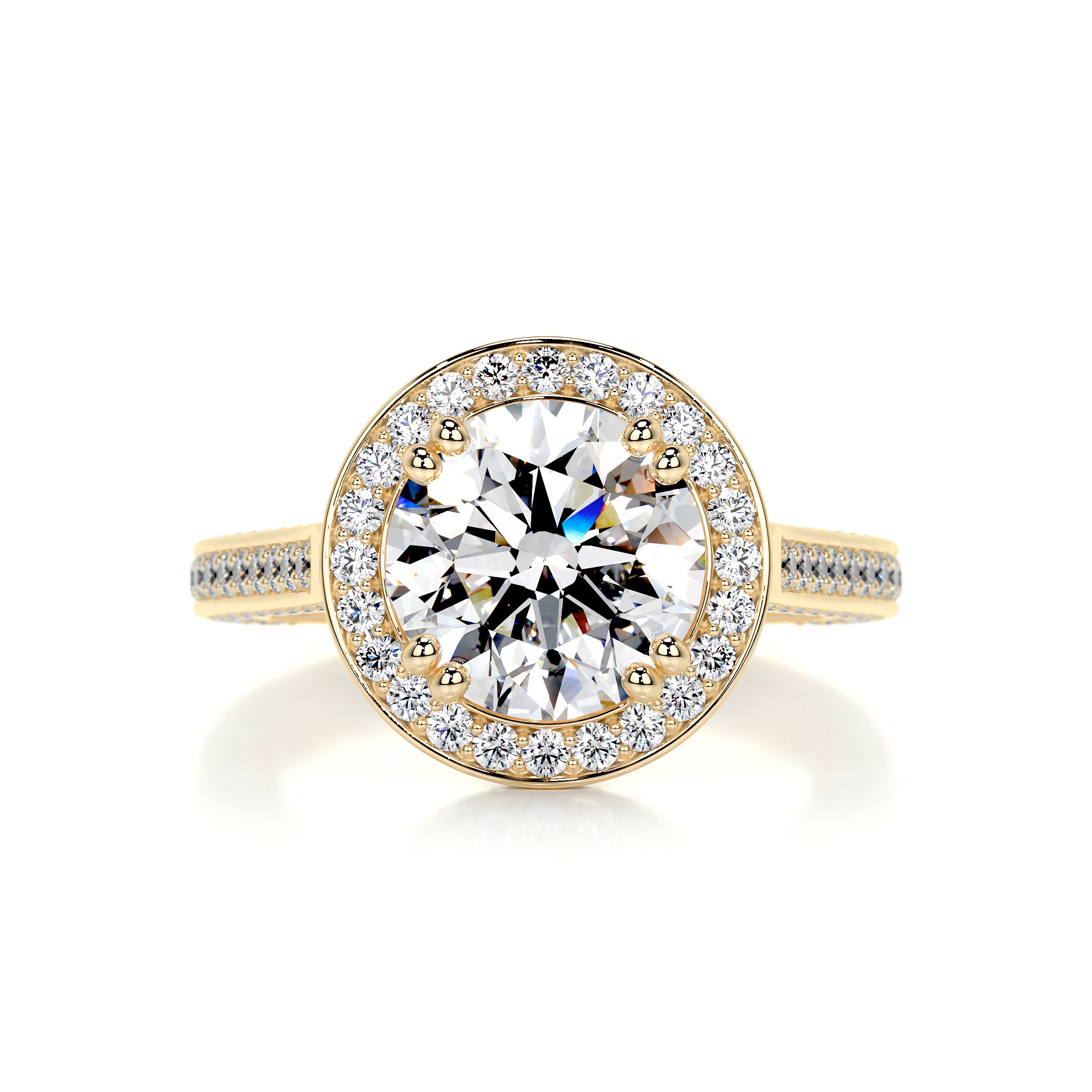 Lynn Diamond Engagement Ring -18K Yellow Gold、mySite、hinf8tx79