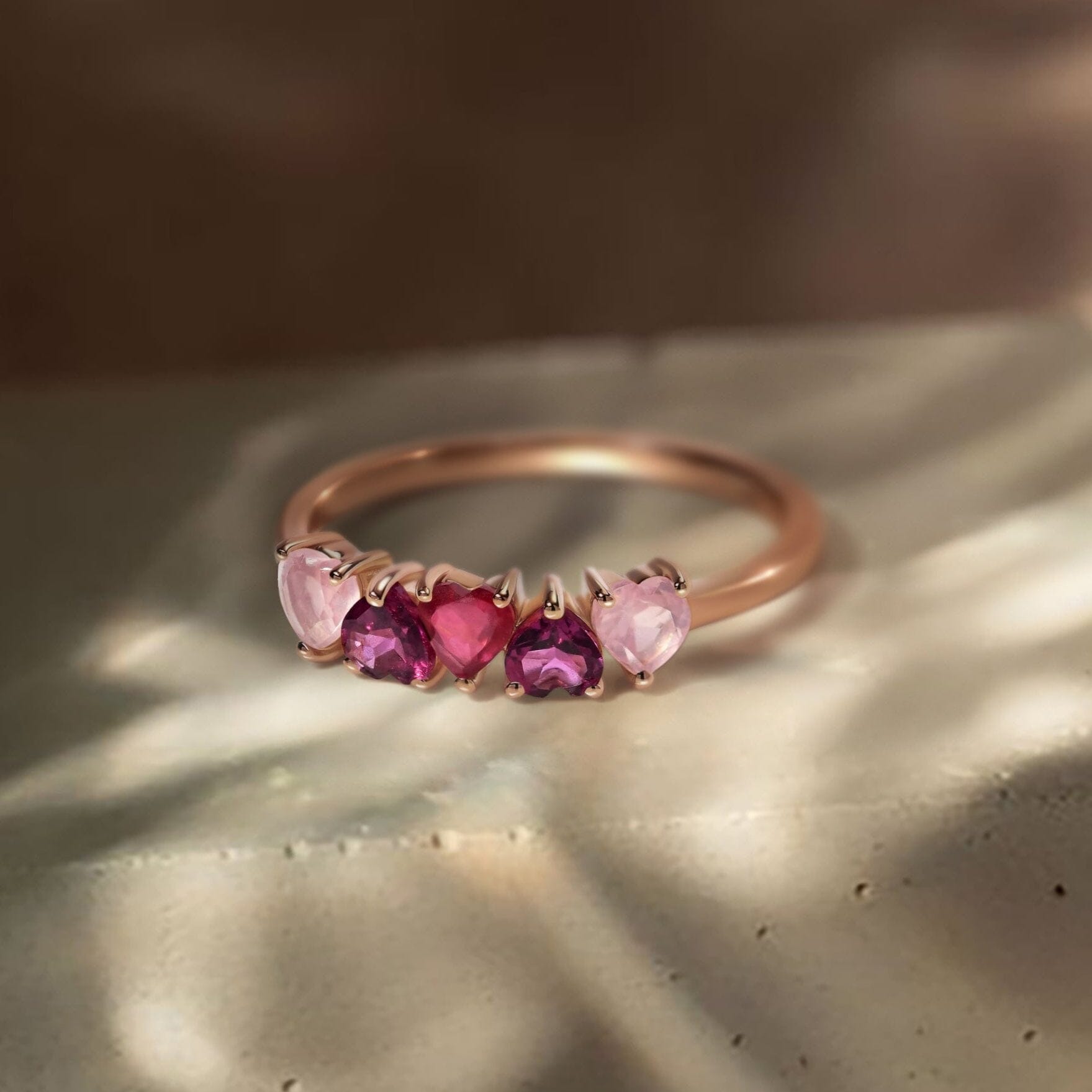 Rose Quartz Rhodolite Ring - Crush On You、mySite、hinf8tx79