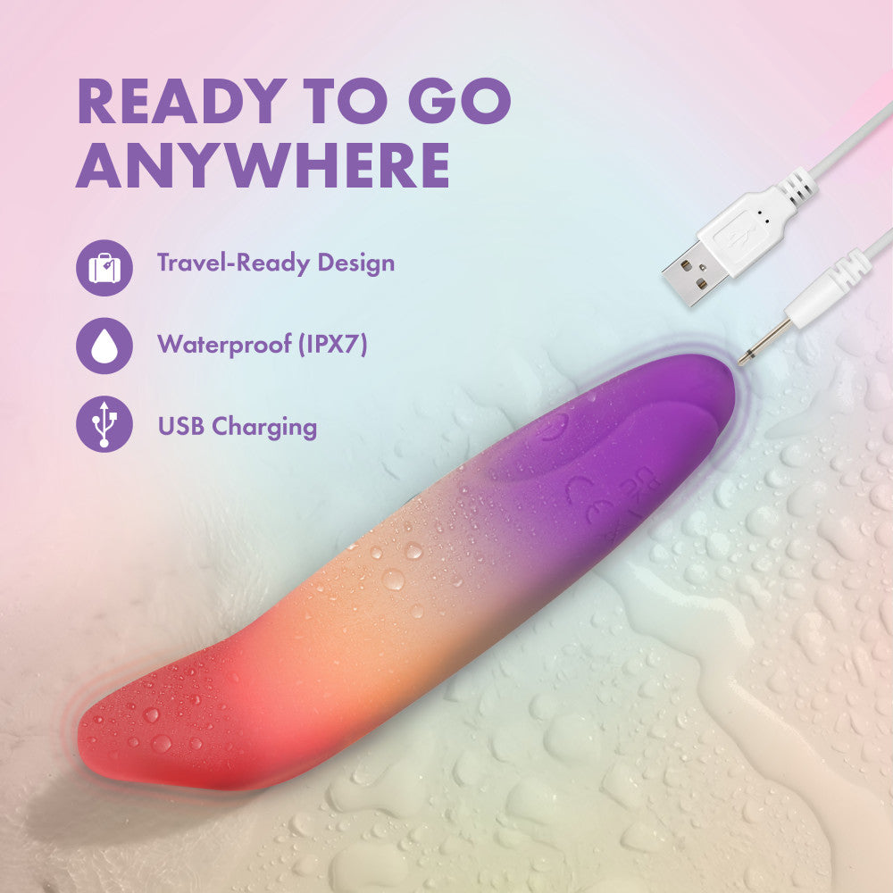 Play With Me by Blush ®| Dolphin Dreams 4.75 Inch Silicone Bullet Vibrator – USB Rechargeable Clitoral Nipple Massager – In Multicolor、mySite、bottomscart
