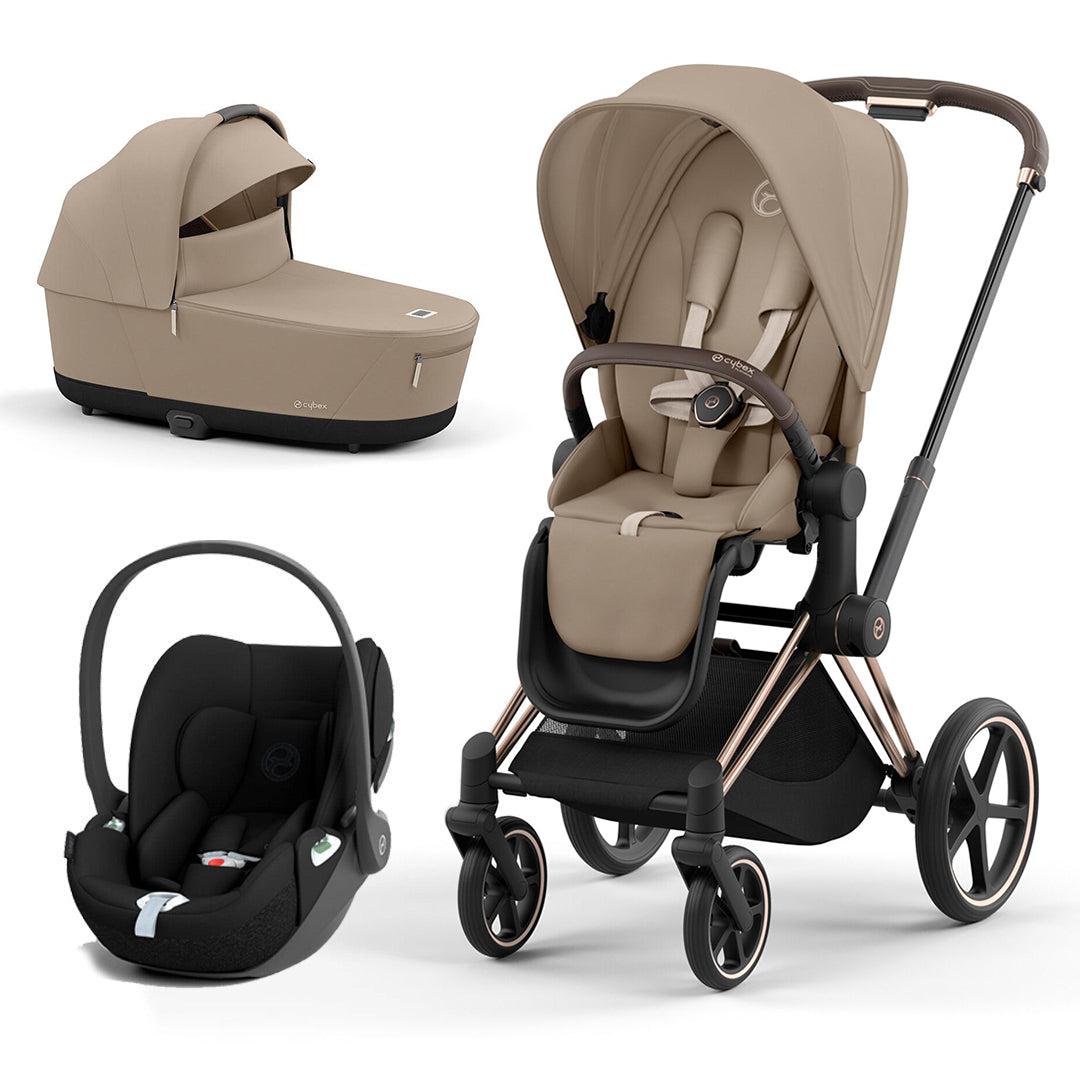  CYBEX Priam Cloud T Travel System - Cozy Beige/Black、mySite、merchandisen