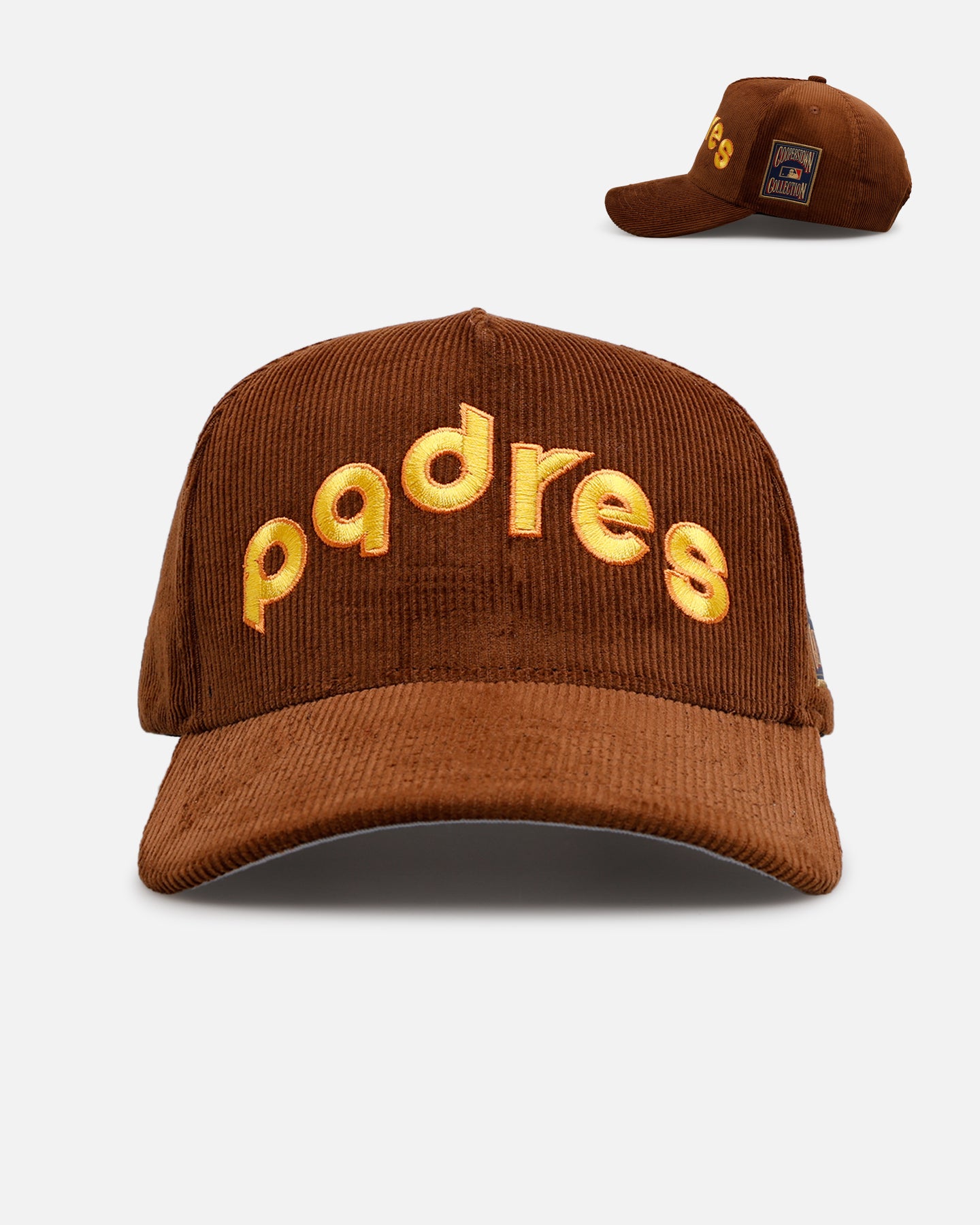 Mitchell & Ness San Diego Padres 'Vintage Cord' Pro Pinch Corduroy Snapback Brown、mySite、zt4zffjzw