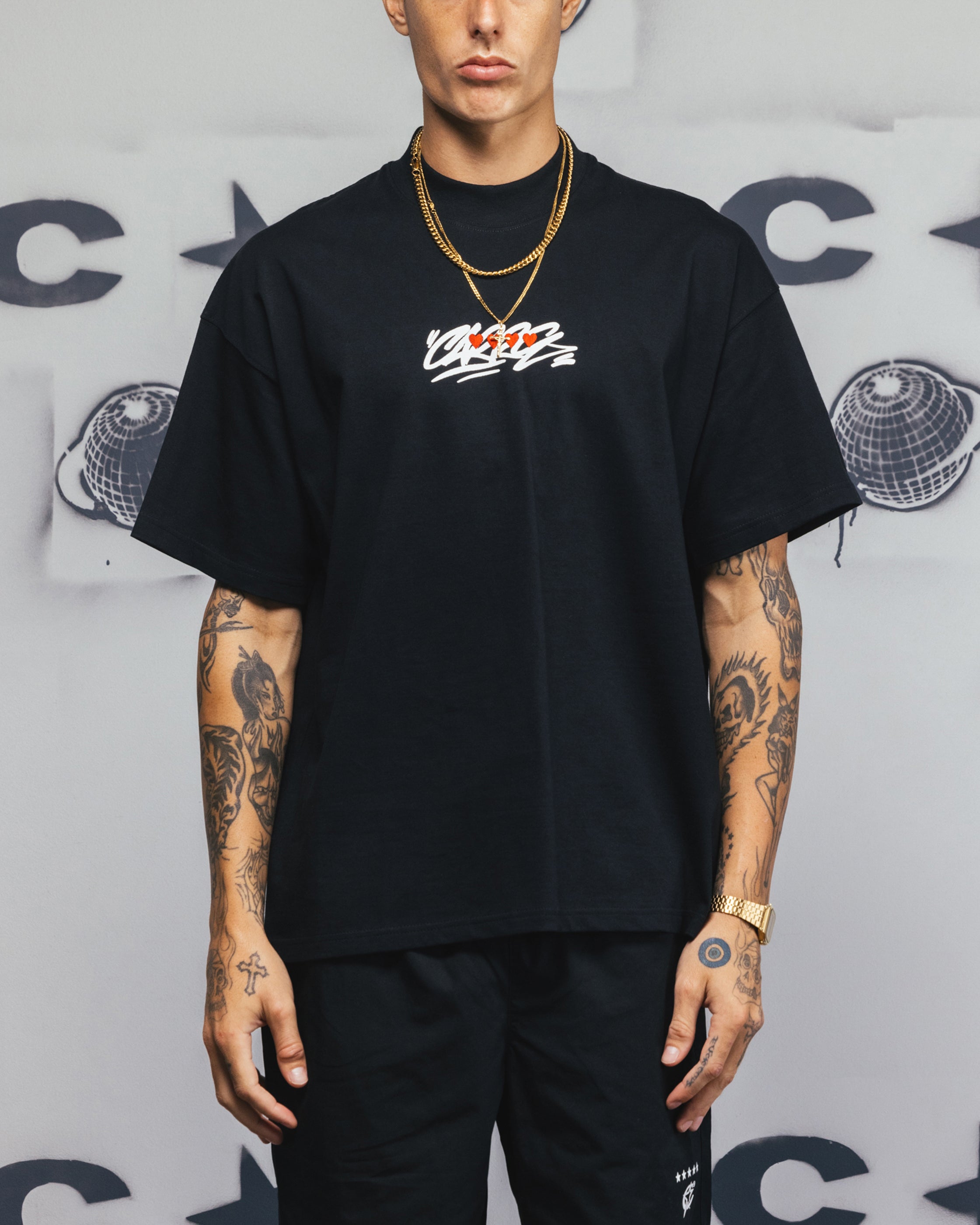 Carre Romance T-Shirt Black、mySite、zt4zffjzw