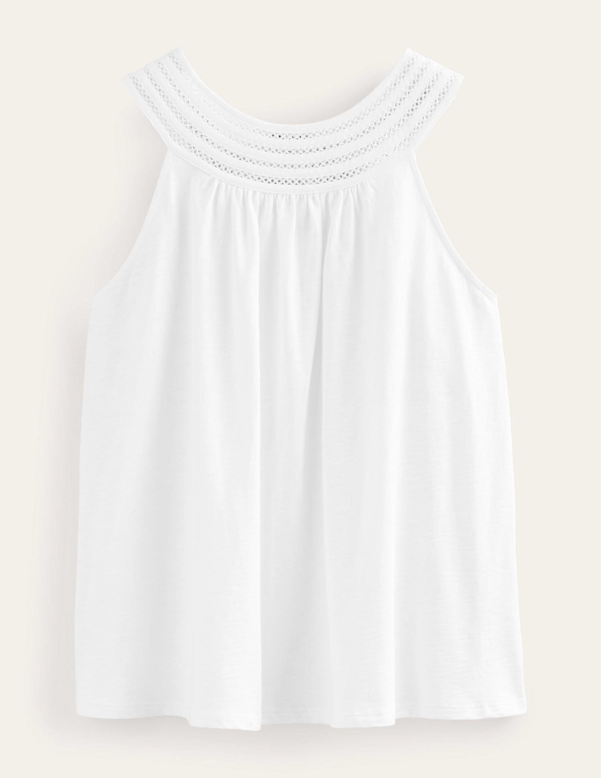  Trim Neck Jersey Swing Top-White、mySite、ashleygrahame