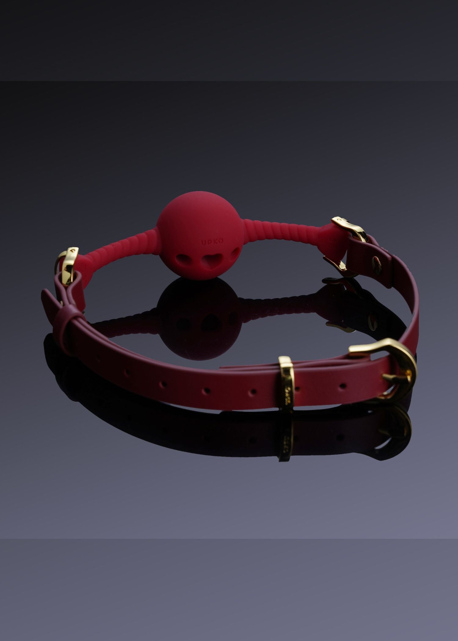  Desire of Mouth Middle Heart Shaped Breathable Mouth Gag (Red)、mySite、justintrudeaud