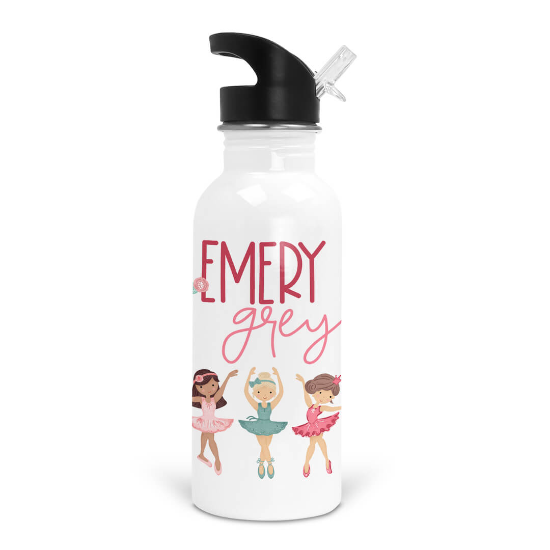  Ballerina Personalized Kids Water Bottle、mySite、layawaytickets