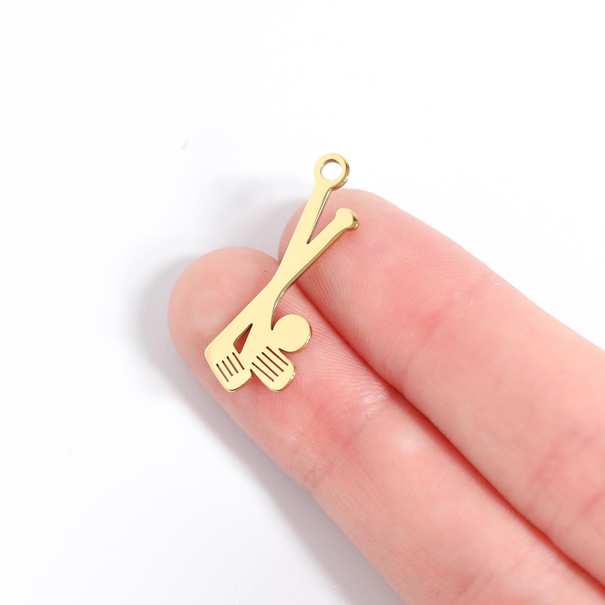 18K Gold PVD Stainless Steel Golf Club Charm / PDL0157、mySite、dreamappss