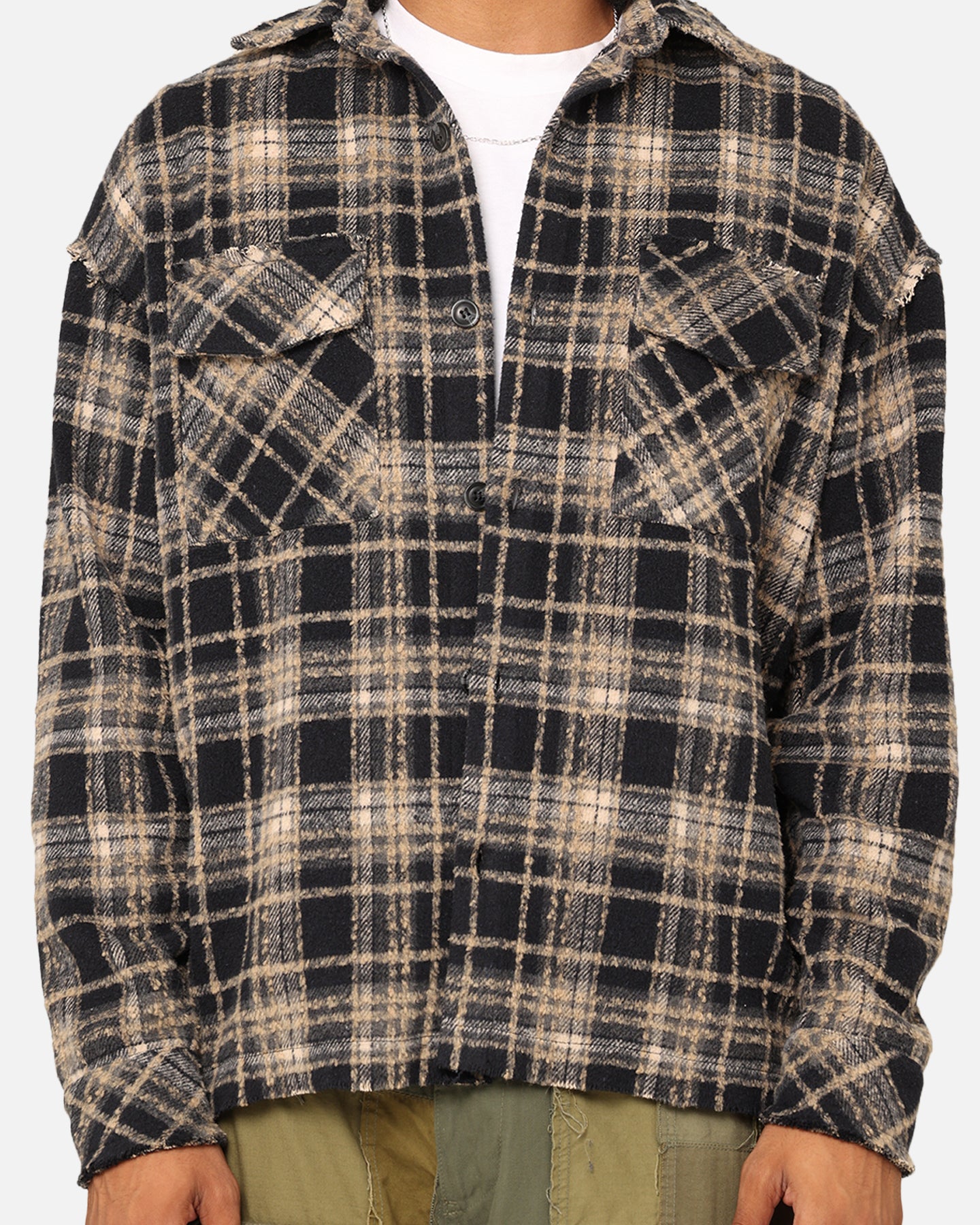 XXIII Distressed Flannel Jacket Navy/Cream、mySite、zt4zffjzw