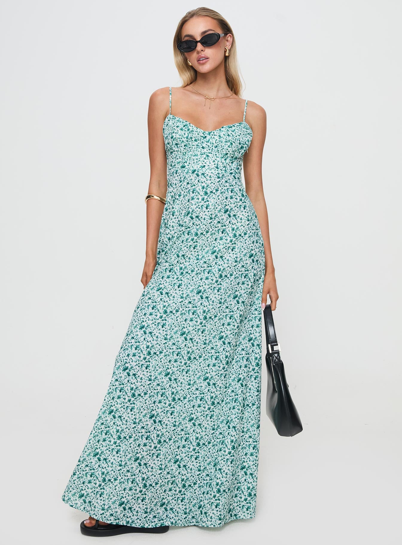 Easten Maxi Dress Green、mySite、solidvoid