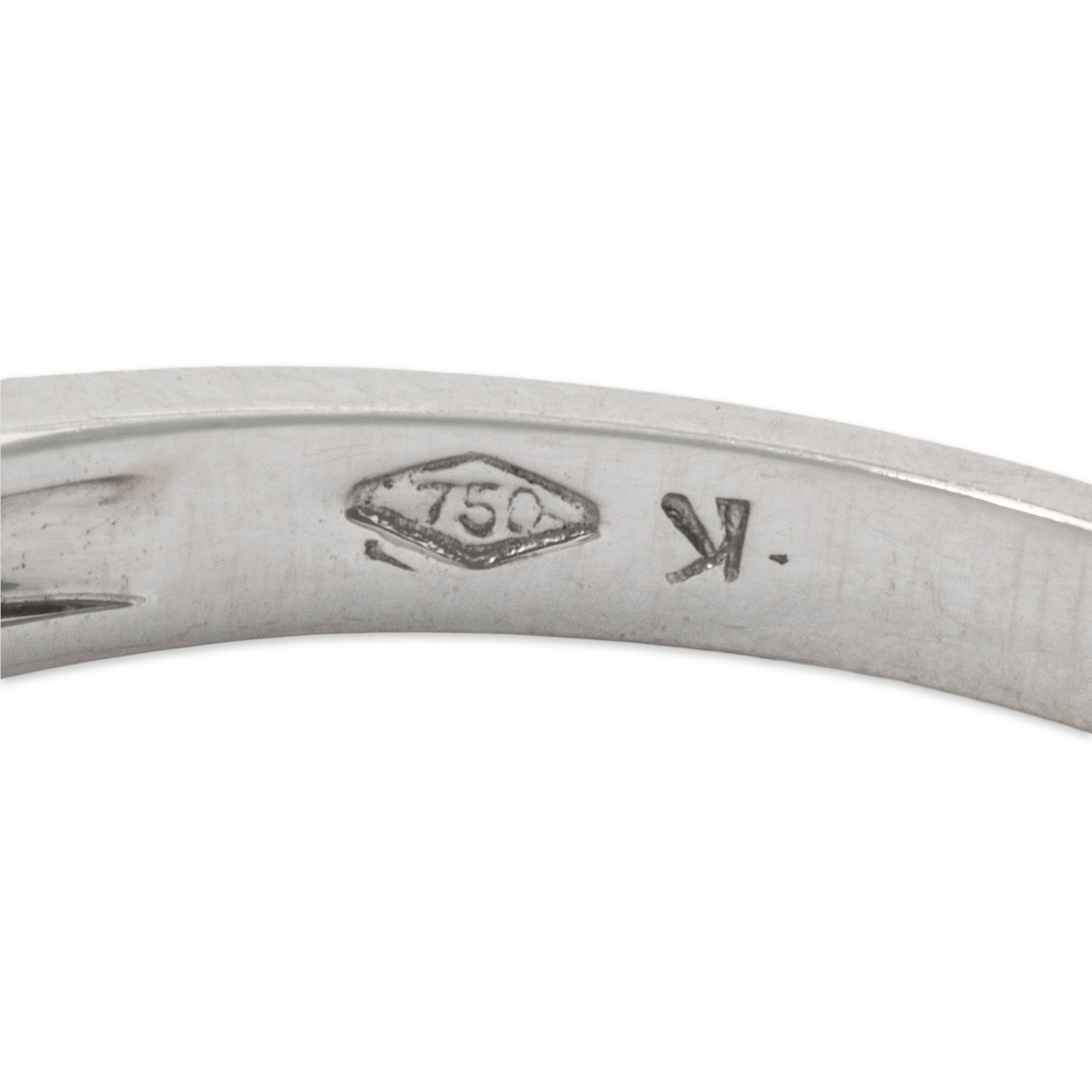 Vintage 18k White Gold Diamond Geometric Modernist Ring 5.50、mySite、hinf8tx79