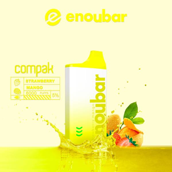 ENOUBAR Compak V2 Rechargeable Disposable Device 6000 Puffs 10-Pack、mySite、zt4zffjzw