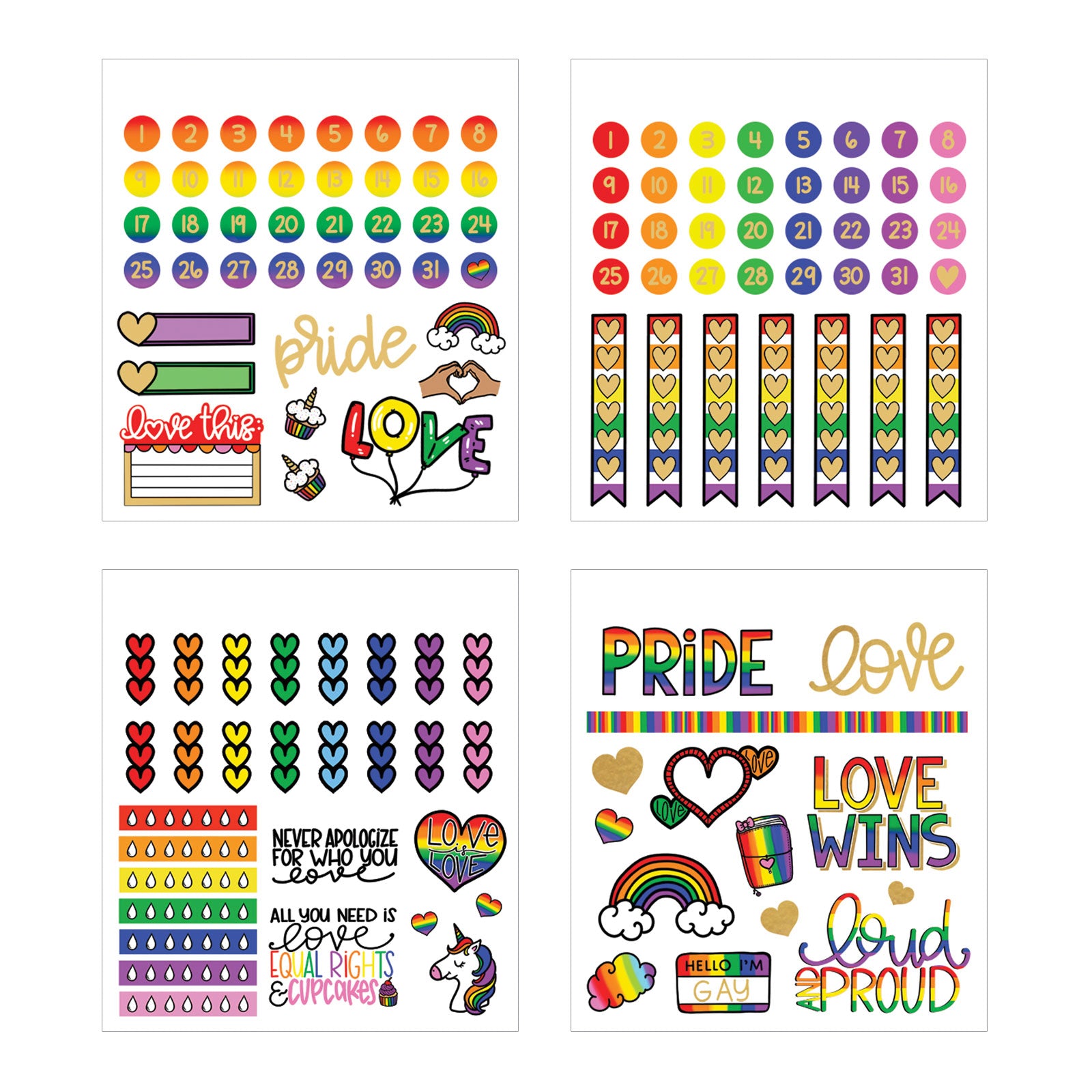  Love Is Love Mini Sticker Book、mySite、ghnorth