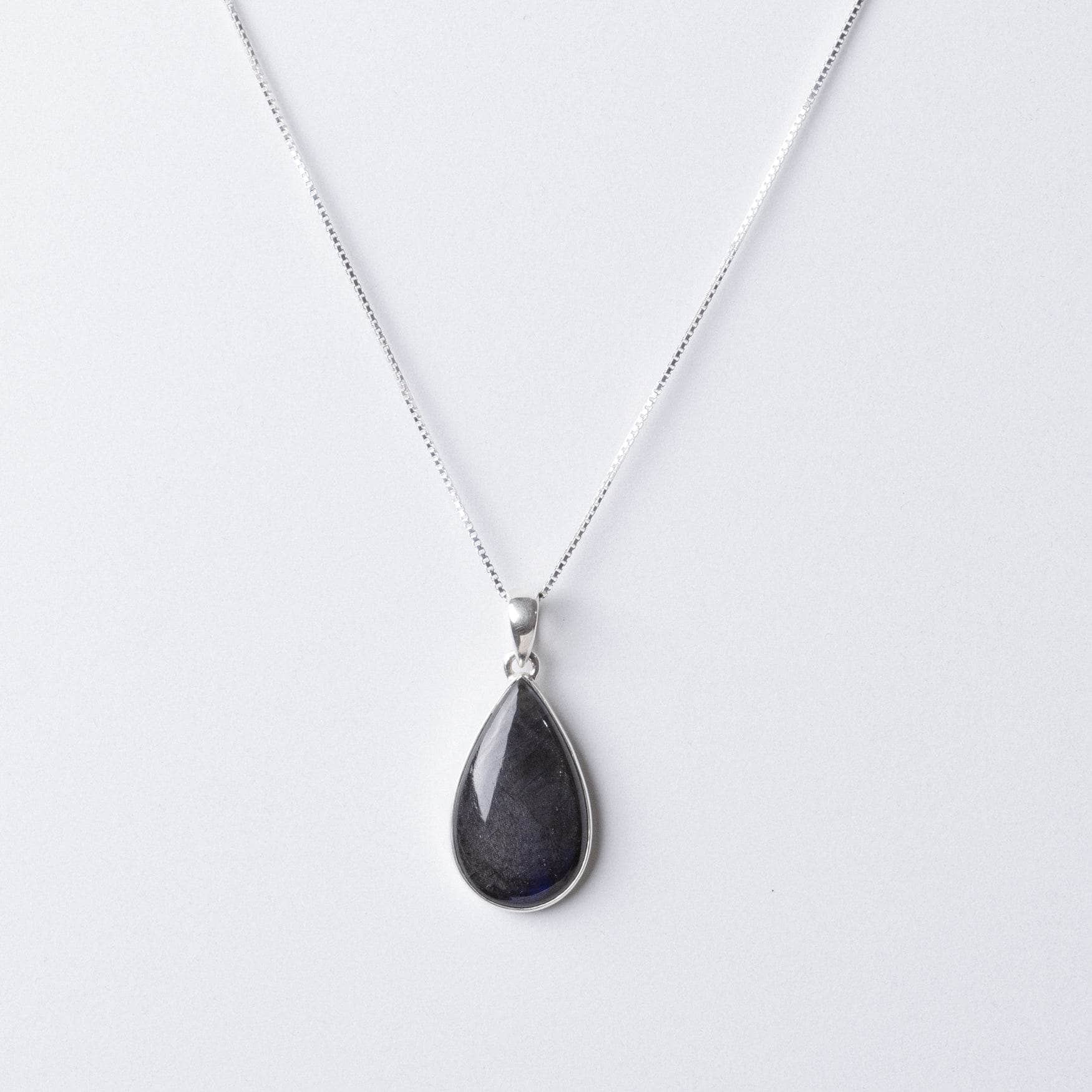 Genuine Labradorite Teardrop Pendant Necklace、mySite、hinf8tx79