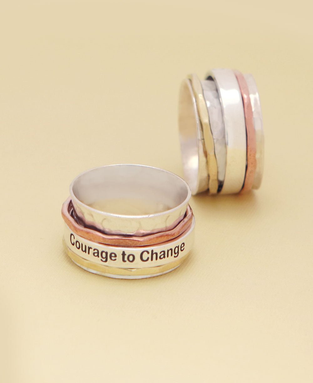 Courage To Change Mindful Spinner Meditation Ring、mySite、topwebapps