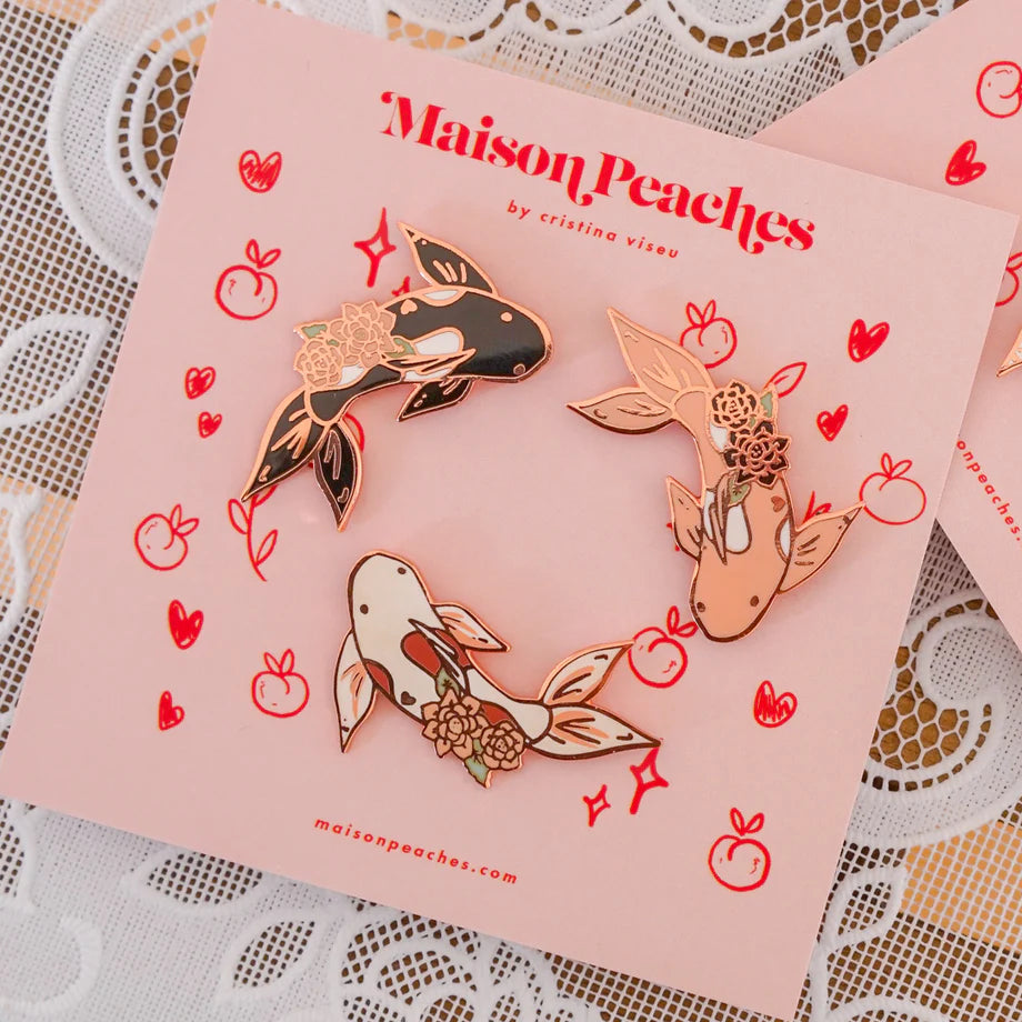 Maison Peaches - Always Together Koi Fish Pin Trio Set for Friends、mySite、garagedoors4me