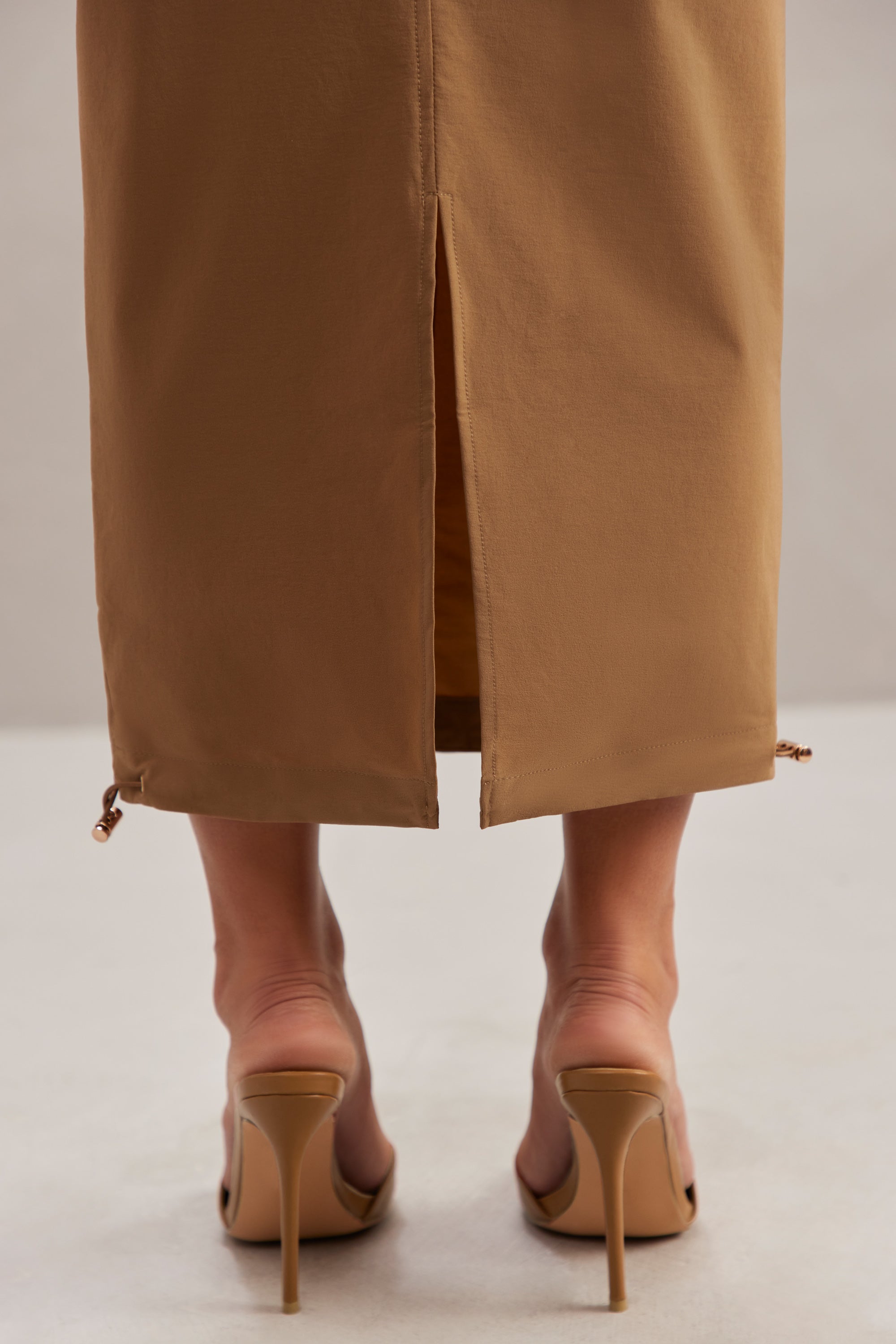Cargo Maxi Skirt in Tan、mySite、solidvoid