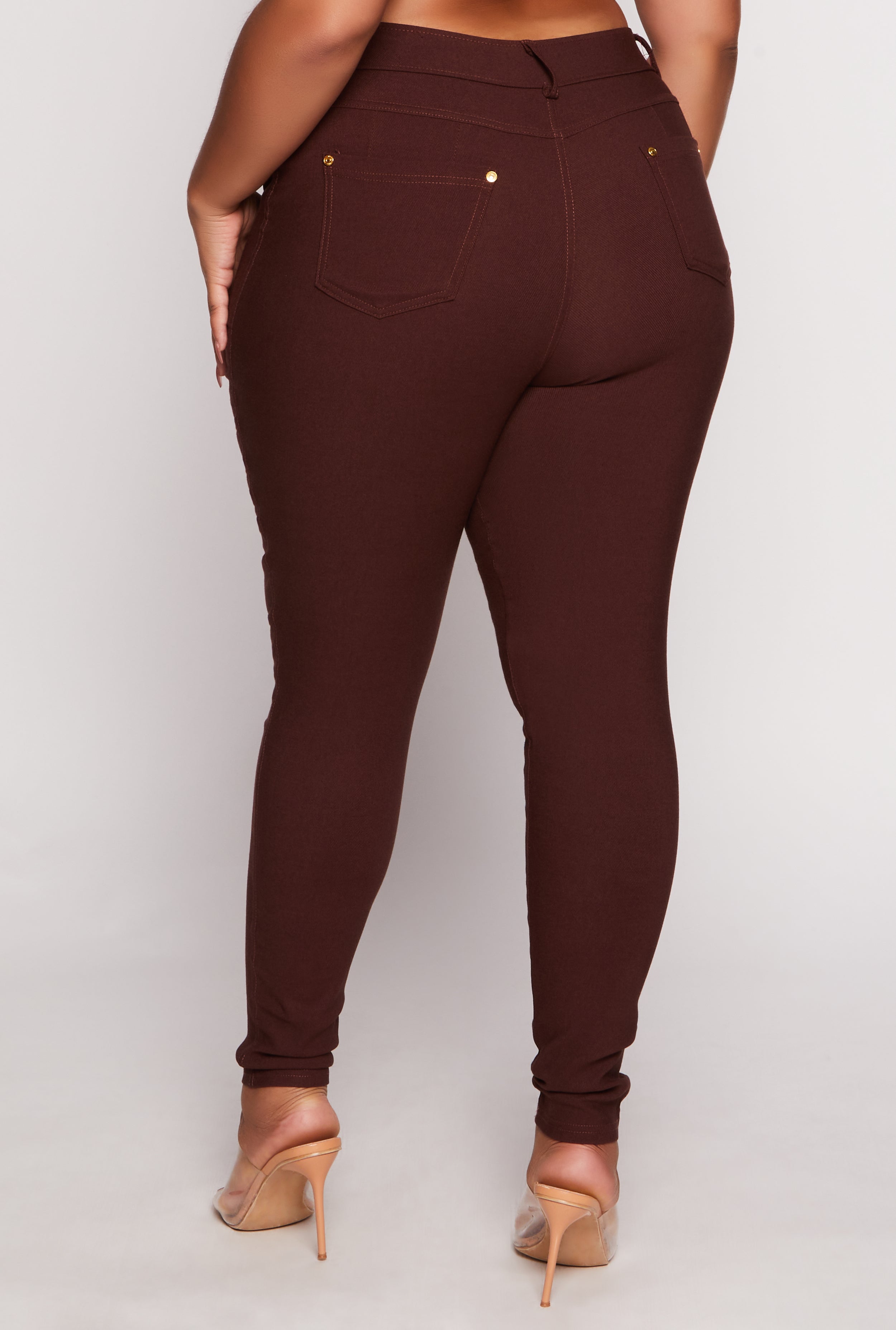 Plus Size Hyperstretch High Waist Skinny Leg Pants、mySite、camillekostekn