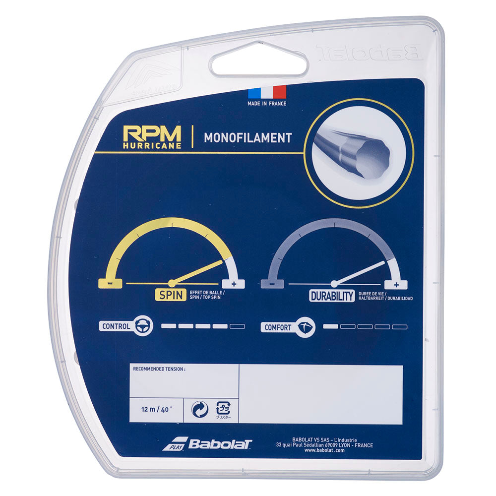 Babolat RPM Hurricane 17/1.25 Tennis String (Yellow)