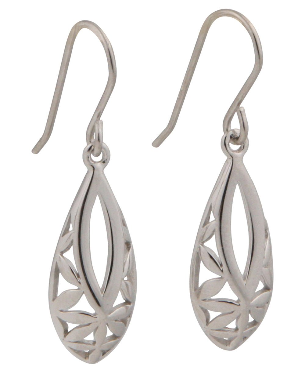 Flower of Life Teardrop Earrings, Sterling Silver、mySite、topwebapps