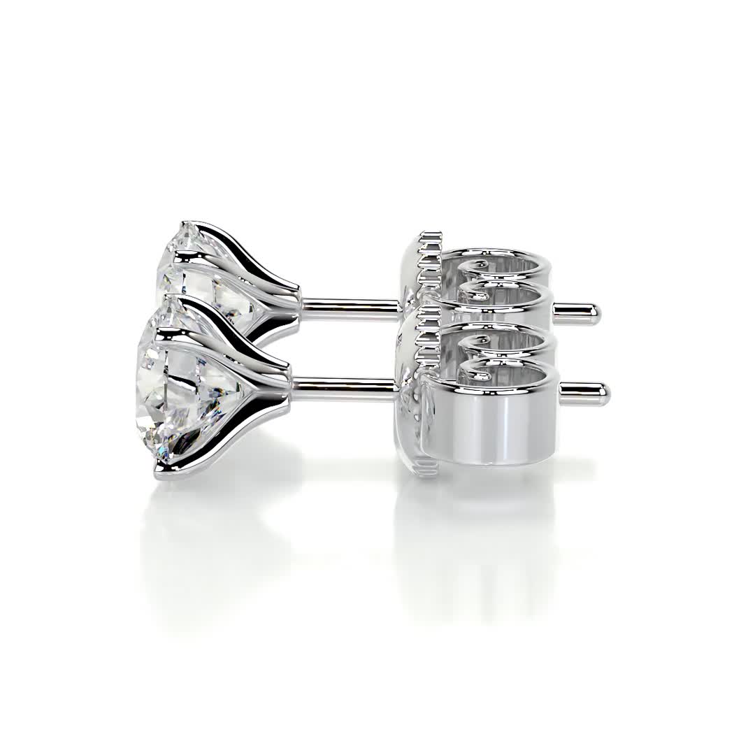 Petit Allen Lab Grown Diamond Earrings -18K White Gold、mySite、hinf8tx79