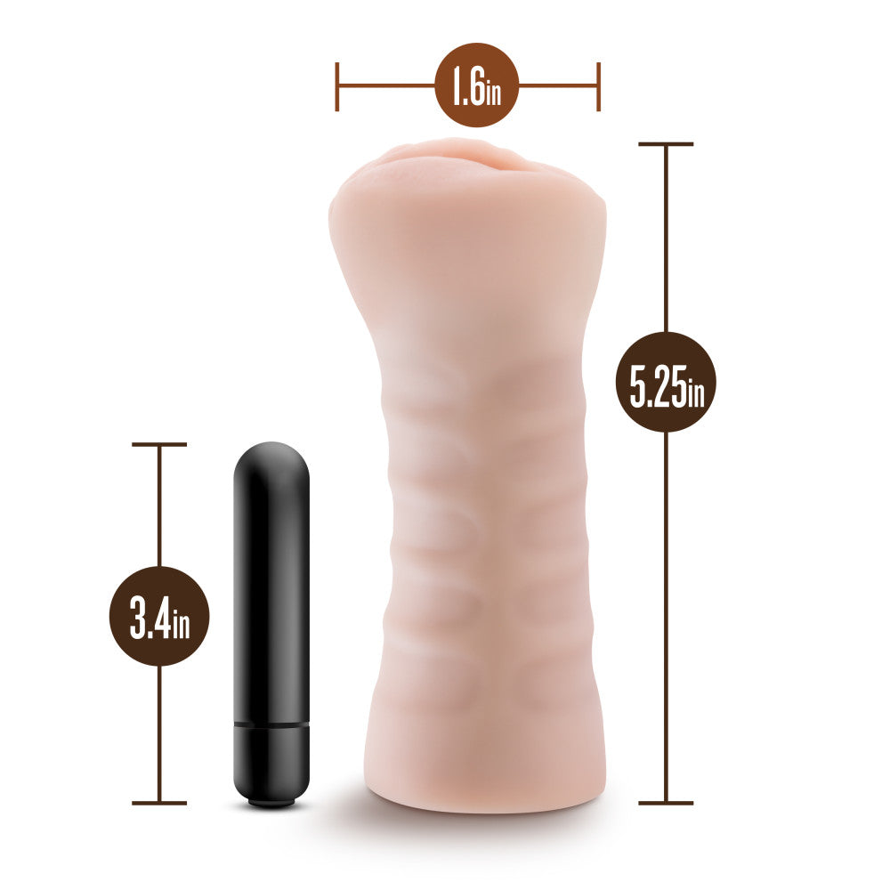 M For Men By Blush® | Ashley Realistic Vanilla Vibrating Masturbator / Stroker、mySite、bottomscart