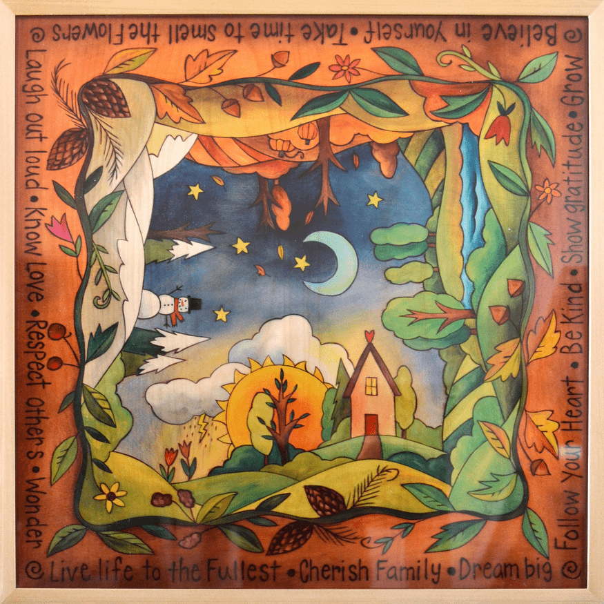  Serene Seasons Glass End Table、mySite、elrpsem3k