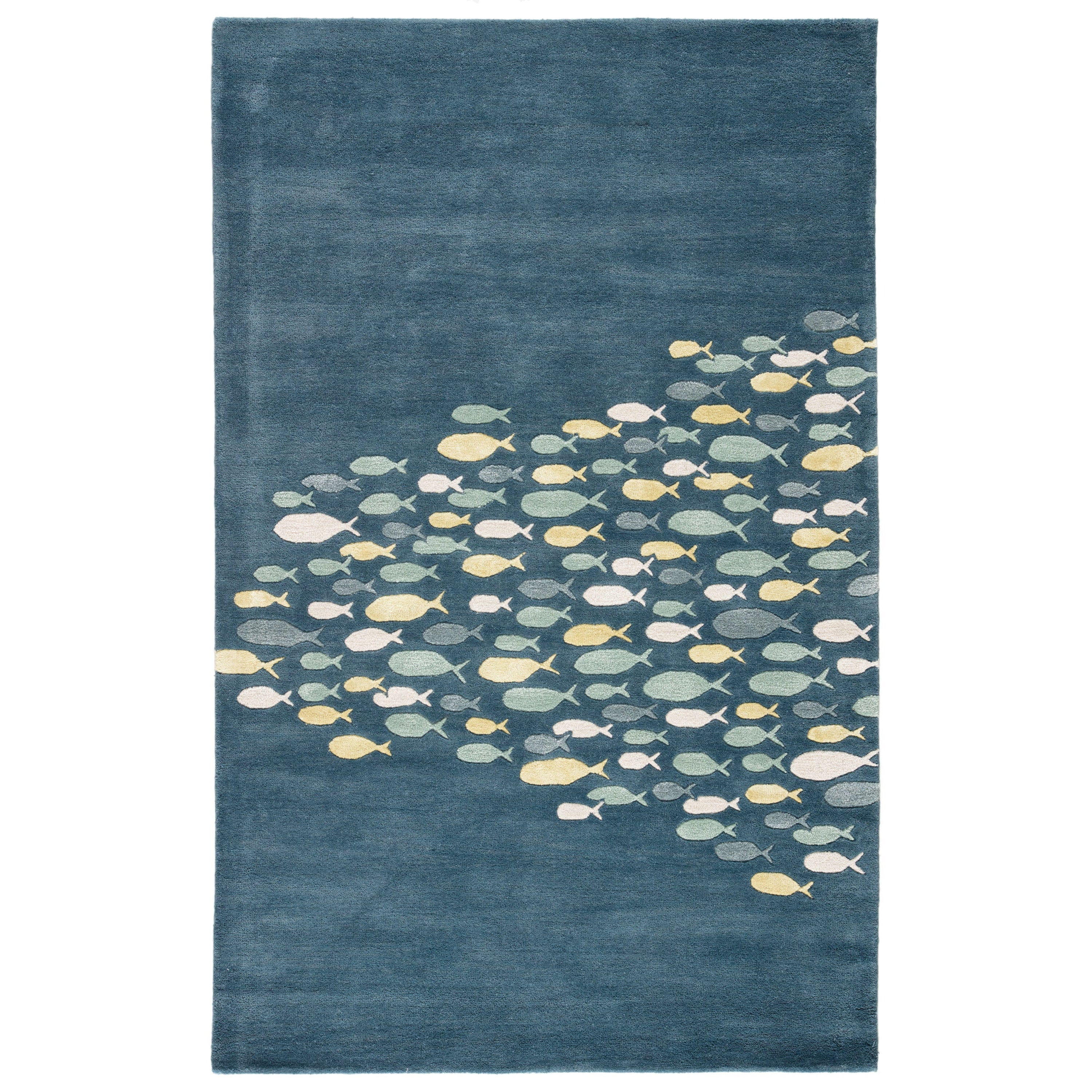 Schooled Handmade Animal Blue Gray Area Rug、mySite、gigharbornorthrealestate
