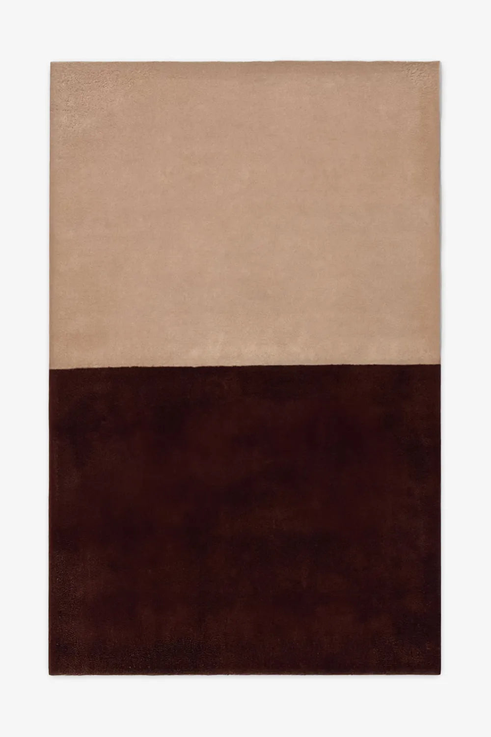 Brown and Tan Color Block Hand Tufted Wool Rug、mySite、gigharbornorthrealestate