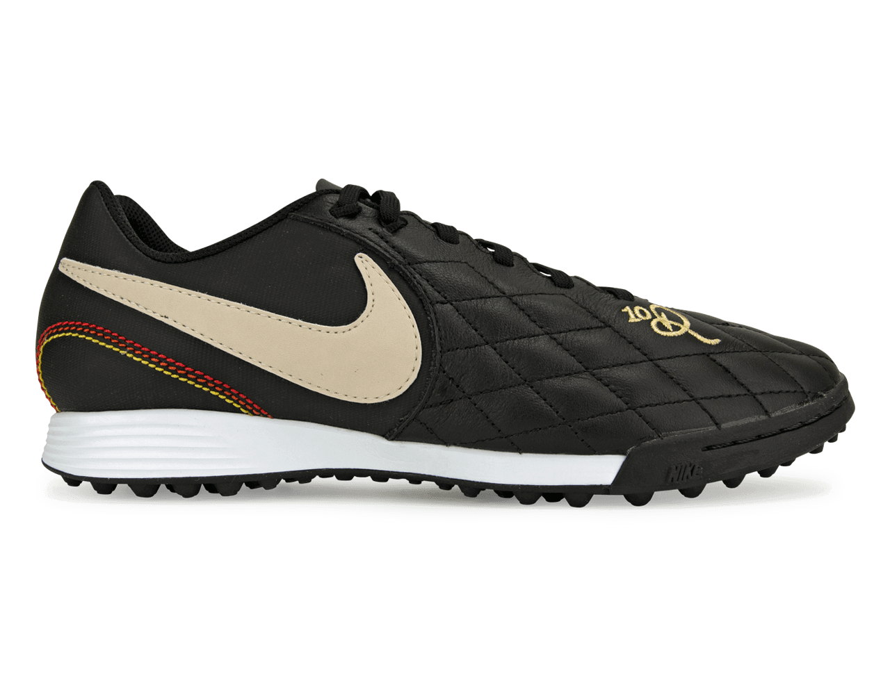 Nike Men's Tiempo Legend 7 Academy 10R Turf Soccer Shoes Black/Lit Orewood Brown/Metallic Gold、mySite、noshort