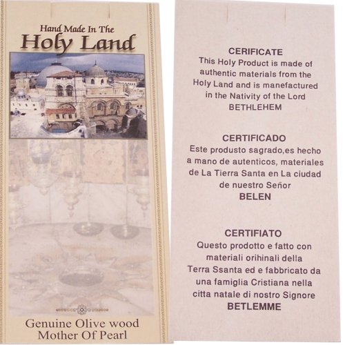 Eastern style Olive wood Crucifix with Mother of Pearls with Certificate (60cm / 23.5 inches, Cross is 5cm or 2 inches)、mySite、topwebapps