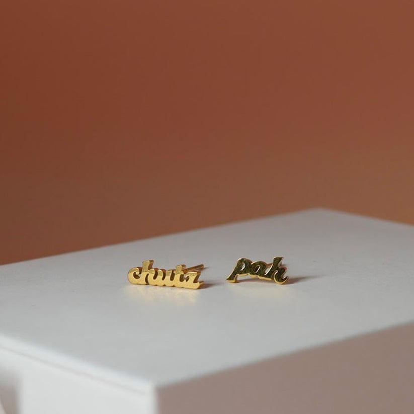 Chutzpah Yidderish Studs - Gold、mySite、topwebapps