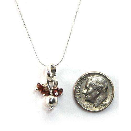 Michael Bromberg Sterling Silver and Garnet Pomegranate Necklace、mySite、topwebapps