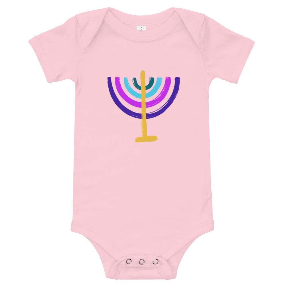 Colorful Menorah Baby Onesie - (Choice of Color)、mySite、topwebapps