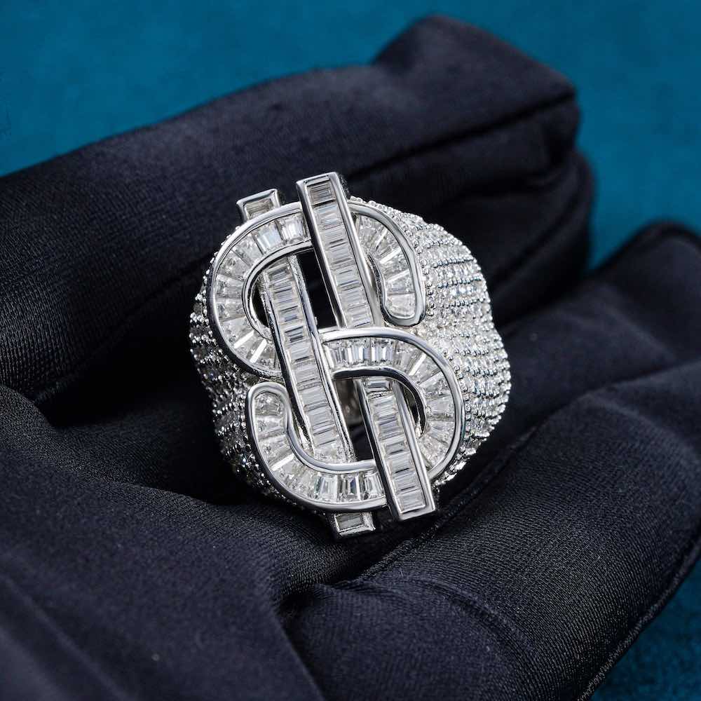 Dollar Sign Moissanite Baguette Ring 14k Gold、mySite、hinf8tx79