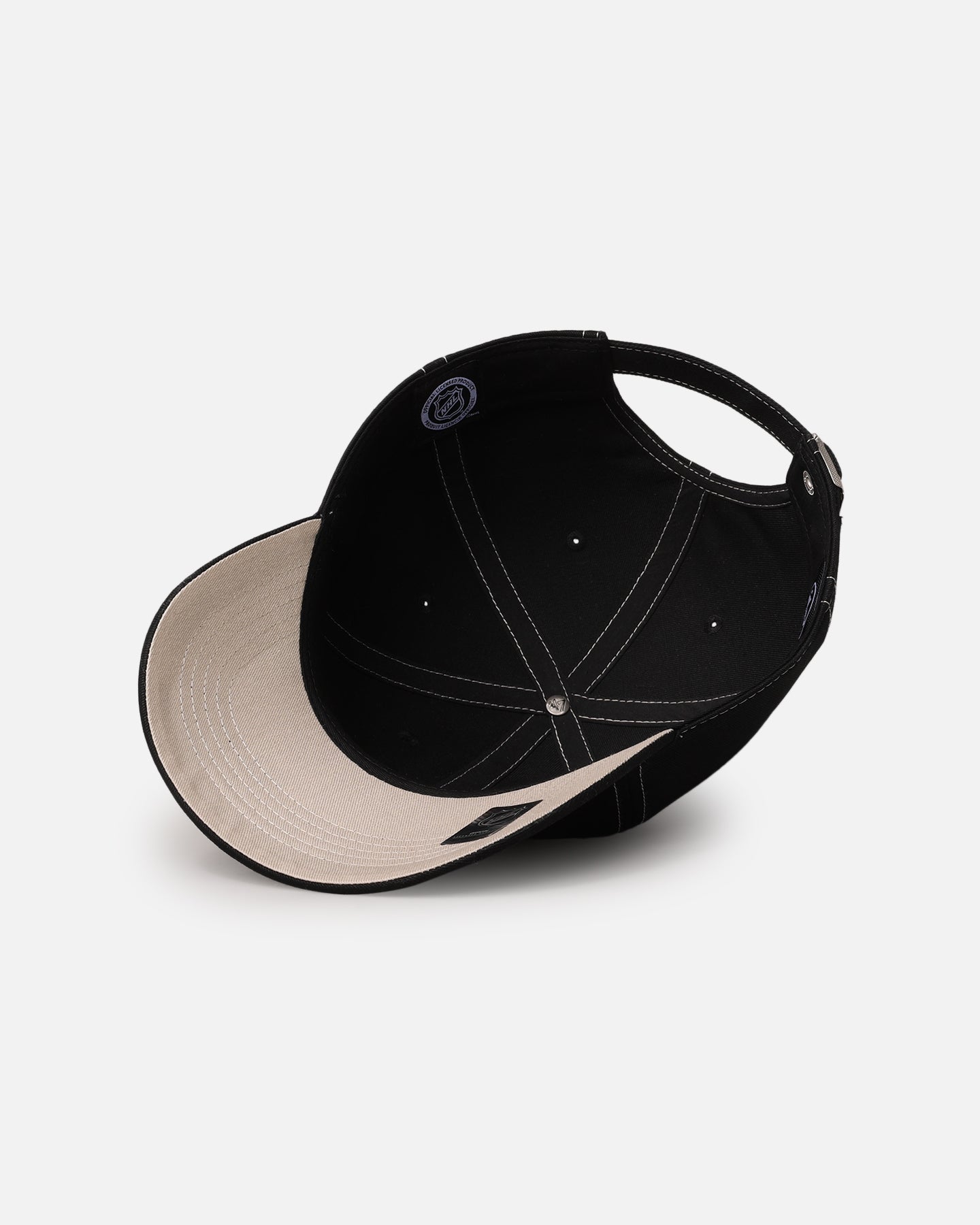 47 Brand Anaheim Ducks 'Contrast Stitch' 47 Clean Up Strapback Black/Bone、mySite、zt4zffjzw