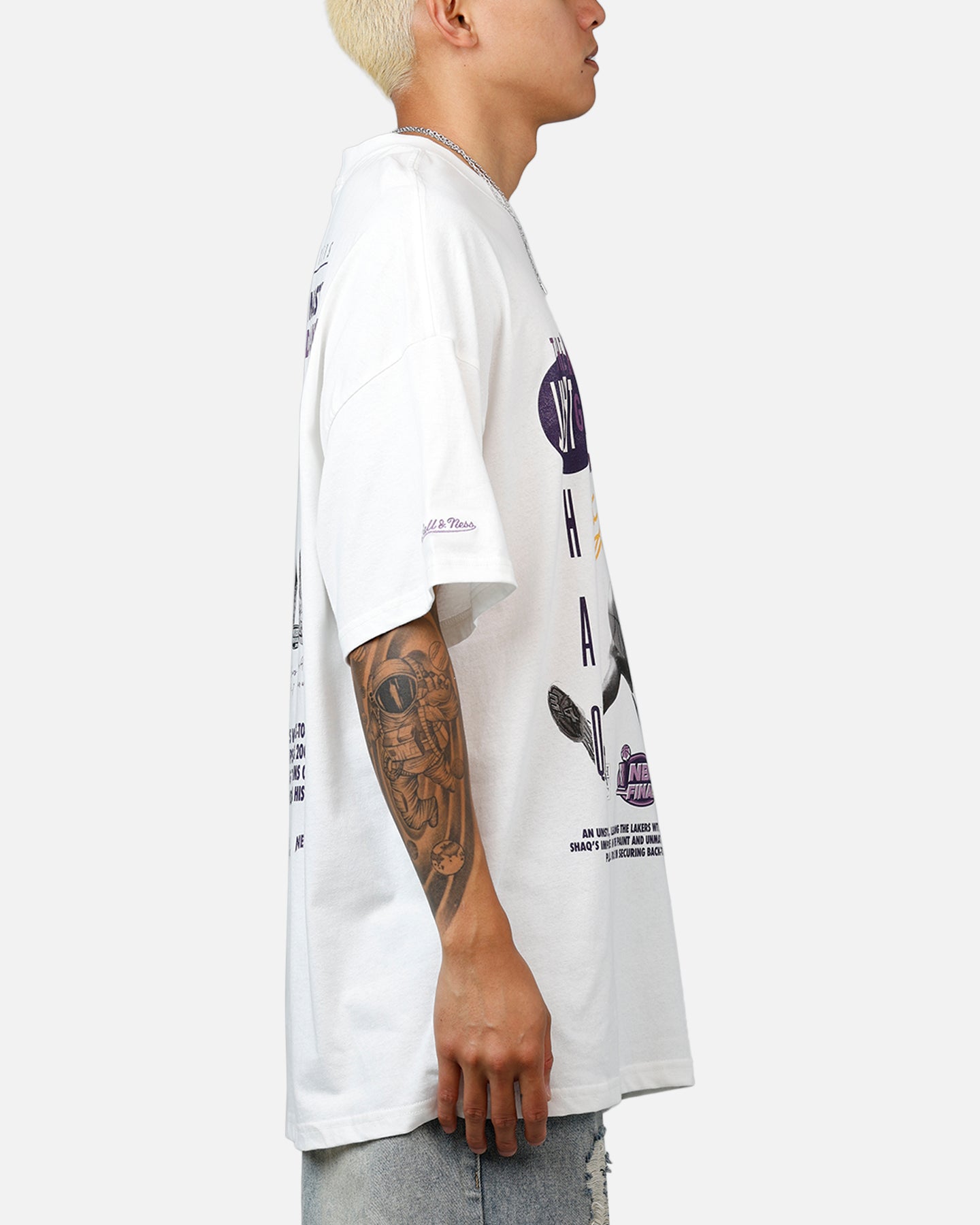 Mitchell & Ness Los Angeles Lakers Shaquille O'Neal Got Better T-Shirt Vintage White、mySite、zt4zffjzw