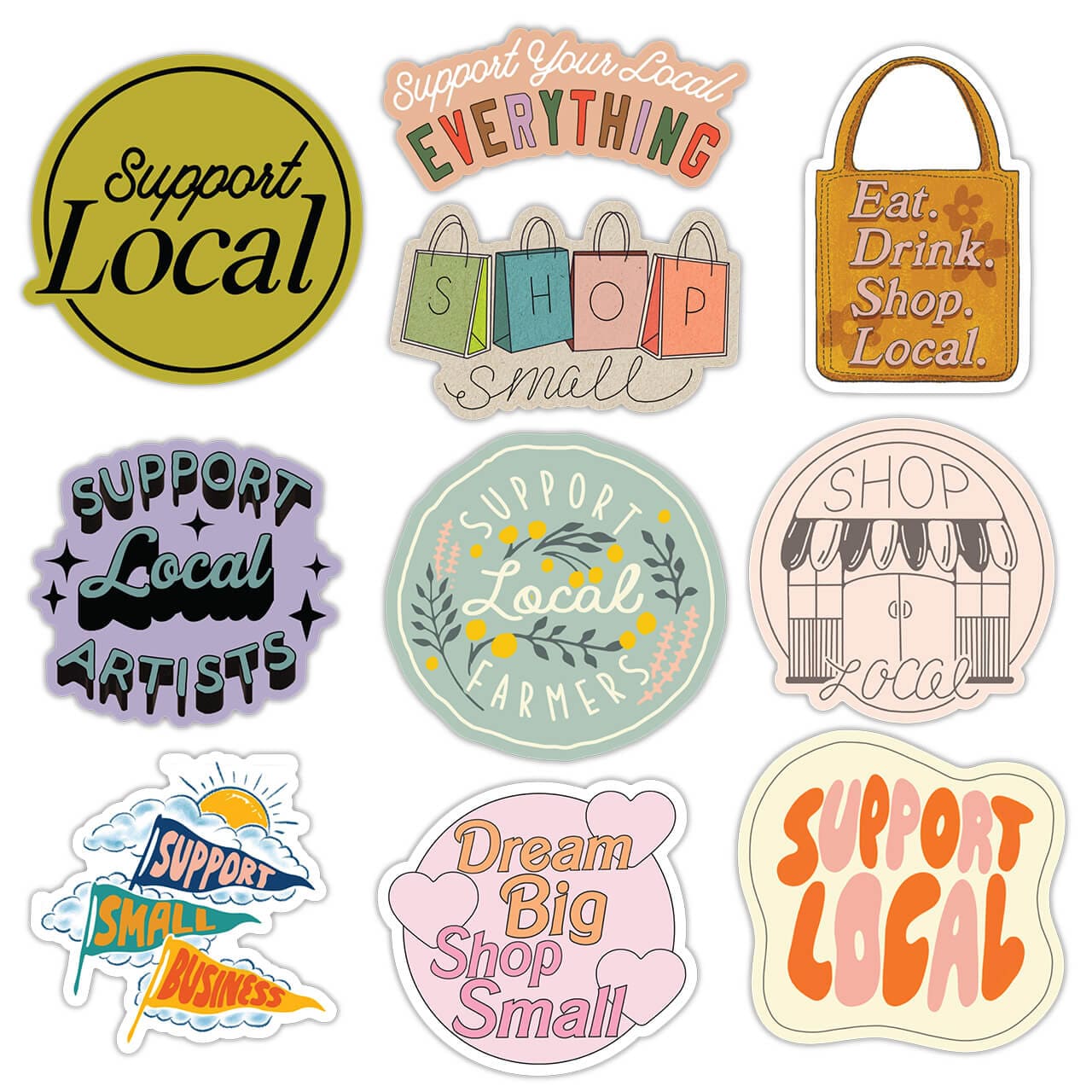  Support Local Stickers 10 Pack、mySite、ghnorth