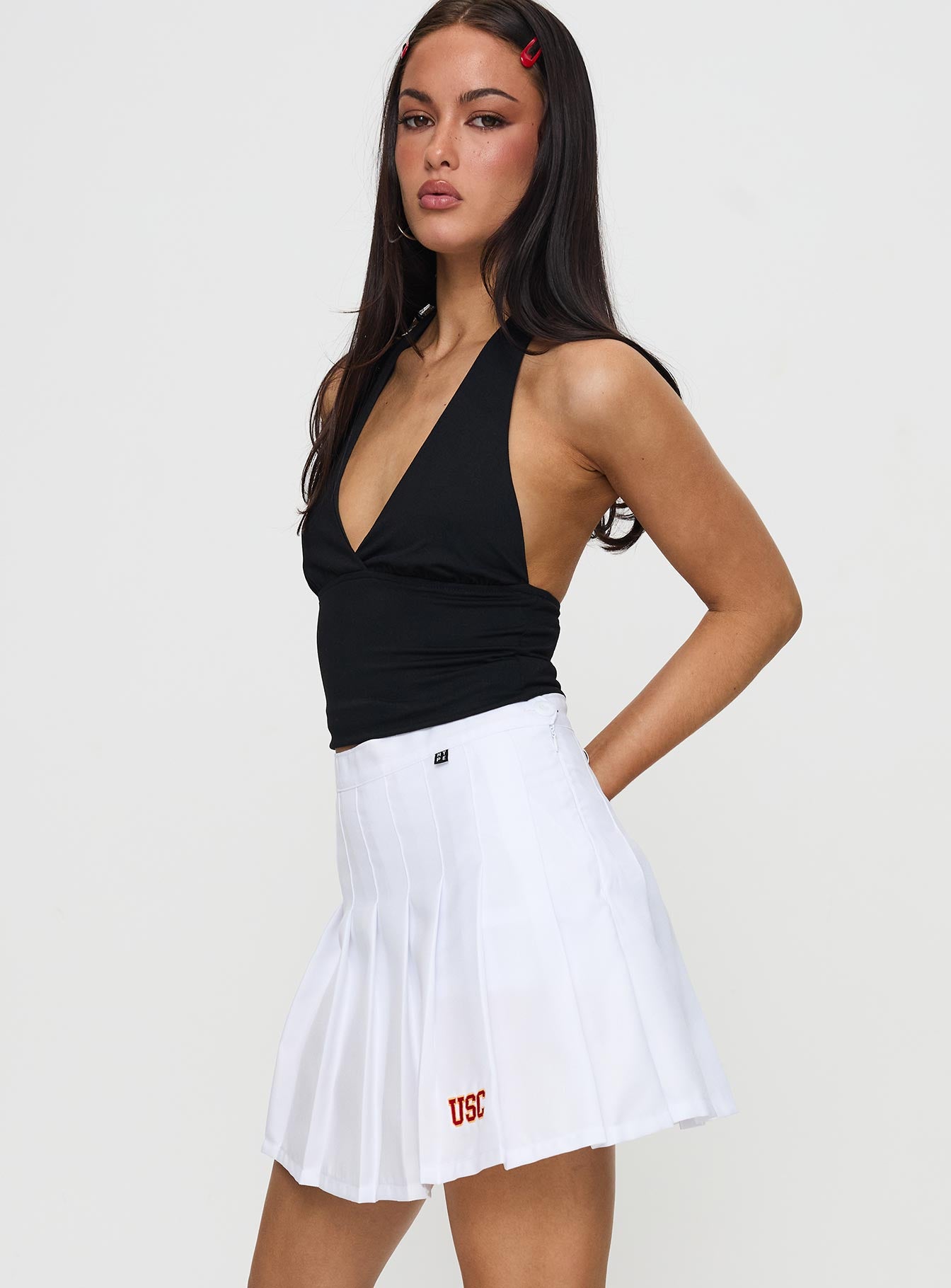 USC Tennis Skort White、mySite、solidvoid