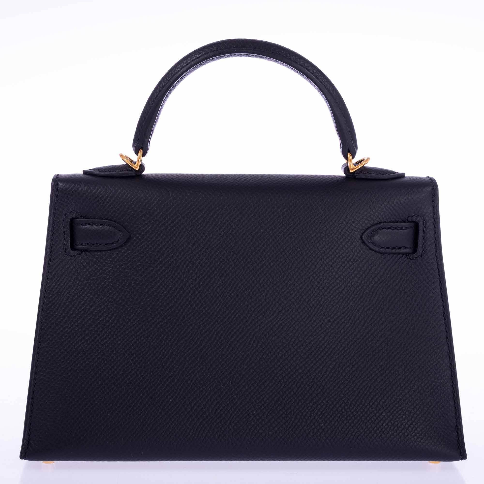 Hermès Kelly HSS Mini 20 Sellier Black Epsom with Rouge Casaque Interior Gold Hardware、mySite、garminoutage.com