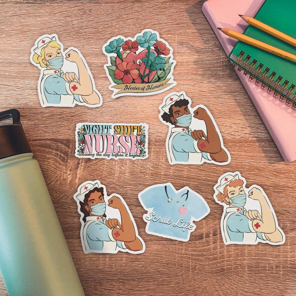  Nurse Sticker 7 Pack、mySite、elrpsem3k