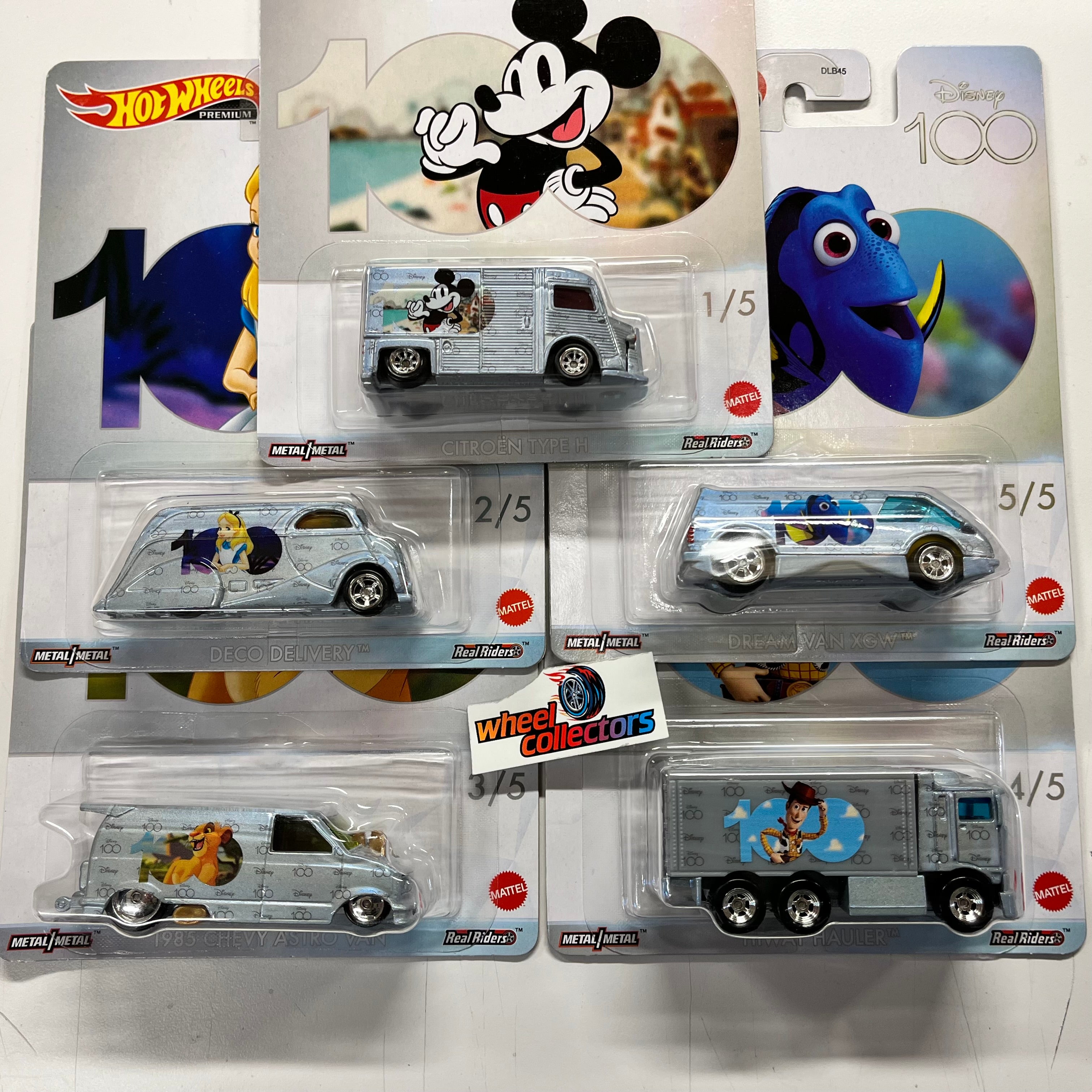 Disney 5 Car Set * 2023 Hot Wheels Pop Culture Disney 100 Years、mySite、hgirdovlk