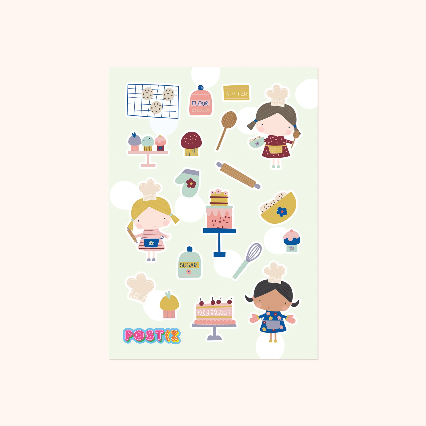  Kids Kitchen Bakeoff Sticker Sheet、mySite、ghnorth