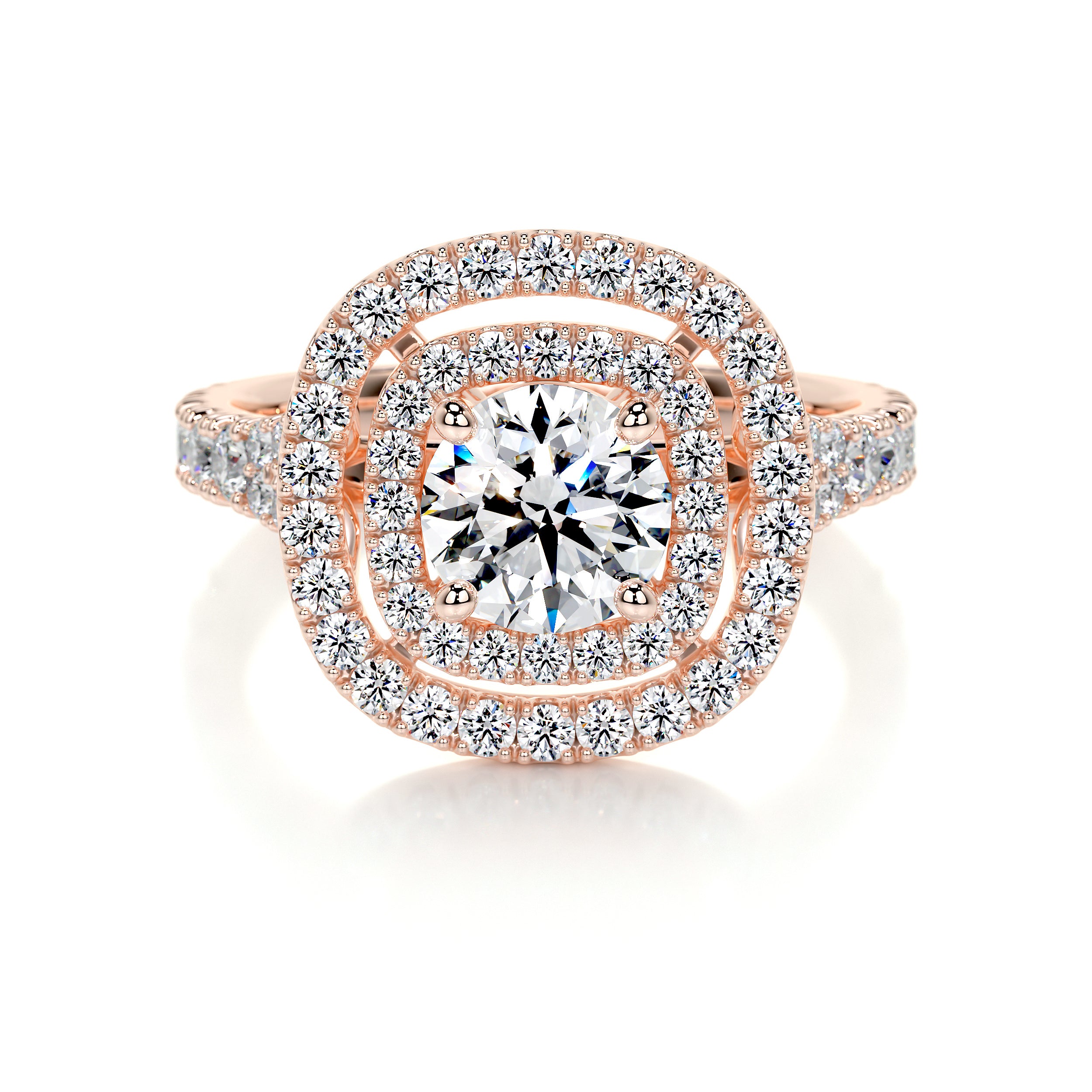 Natalie Lab Grown Diamond Ring -14K Rose Gold、mySite、hinf8tx79