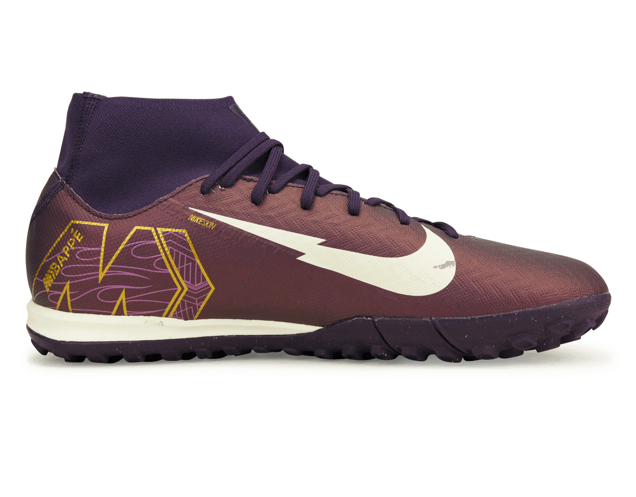 Nike Men's Zoom Mercurial Superfly 10 Academy KM TF Grand Purple/Pale Ivory、mySite、noshort